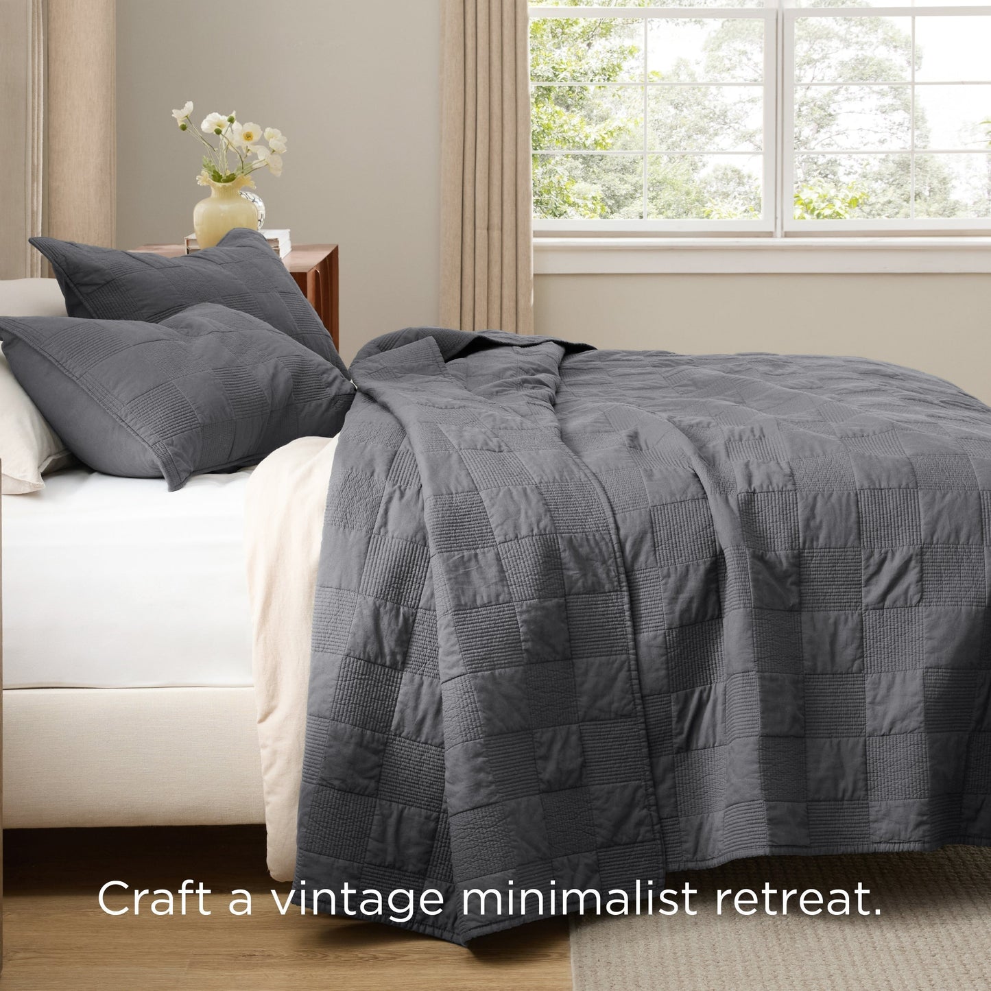 Cotton Checkered Quilted Set