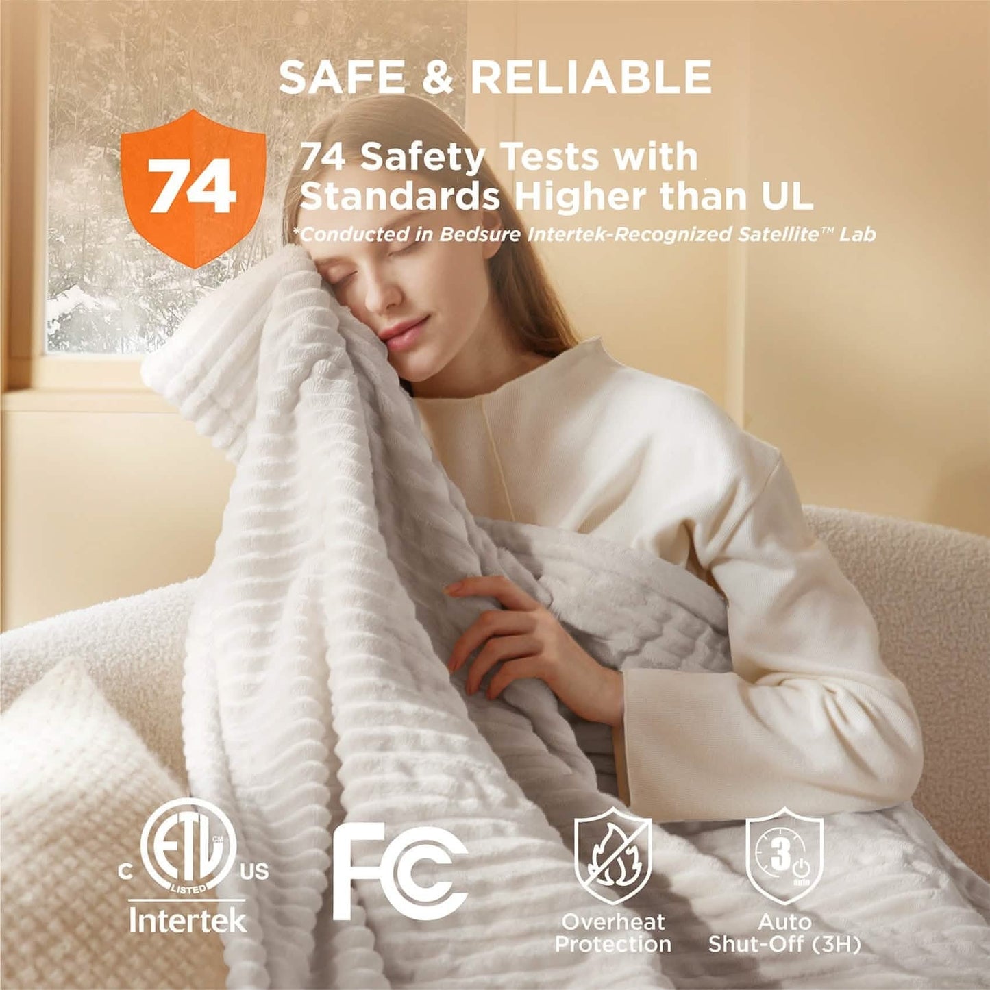 Ribbed Heated Blanket