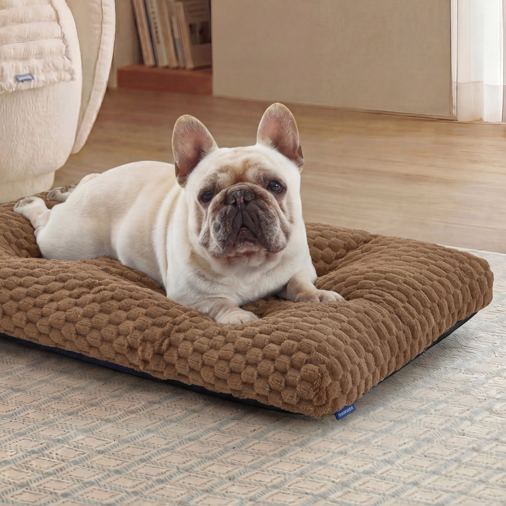Soft Bubble Fleece Dog Bed