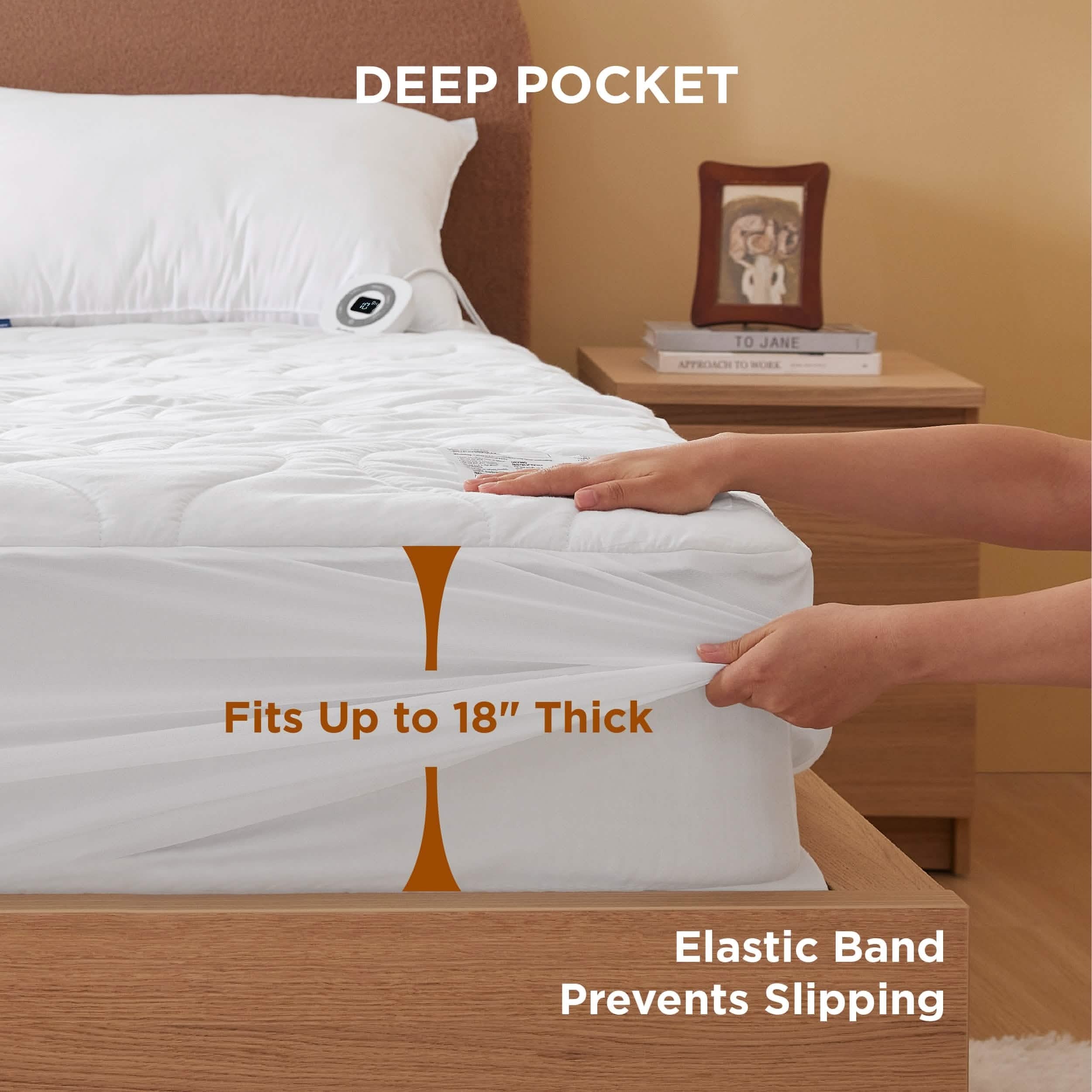 Waterproof Cotton Heated Mattress Pad