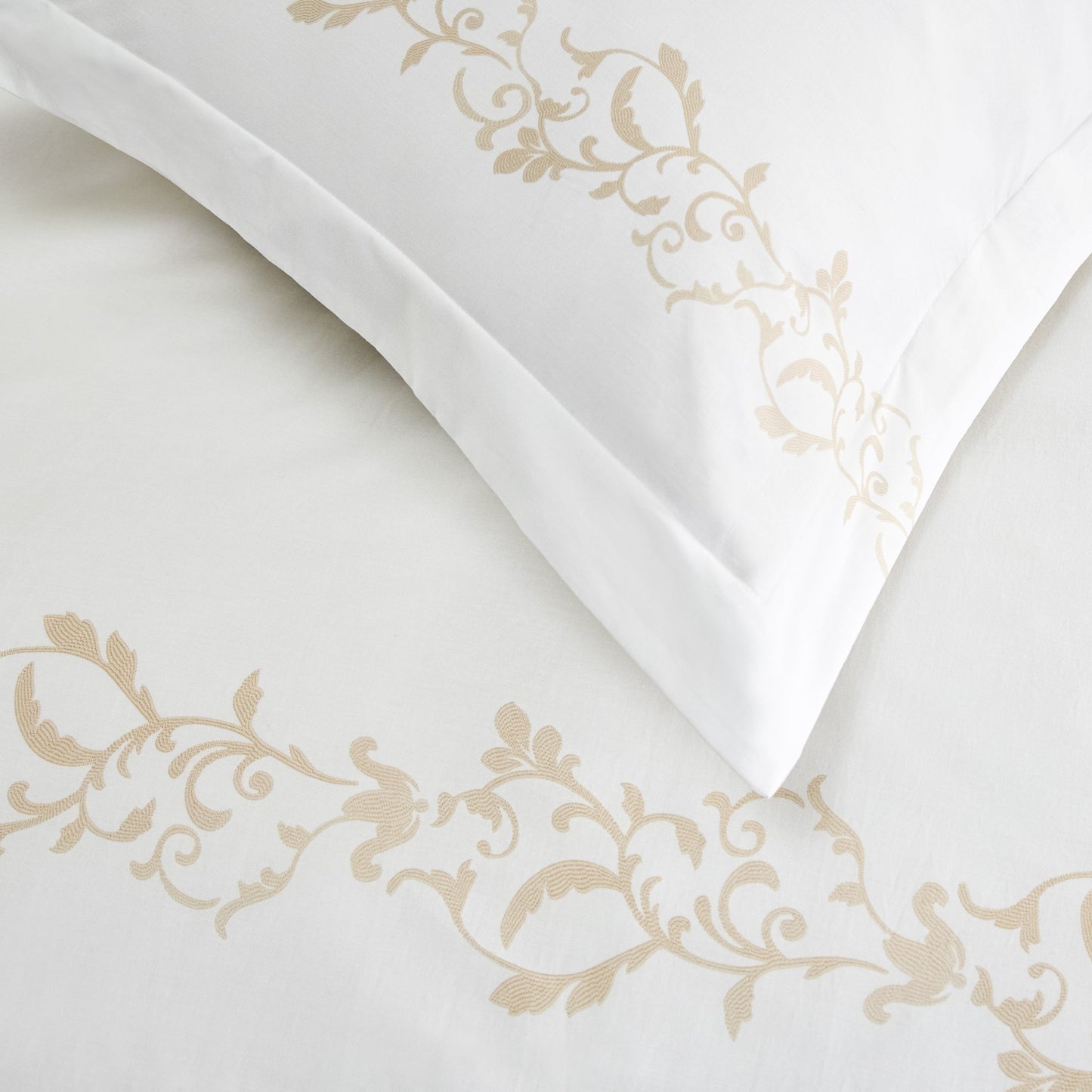PureWovenTM Cotton Embroidered Hotel Duvet Cover Set