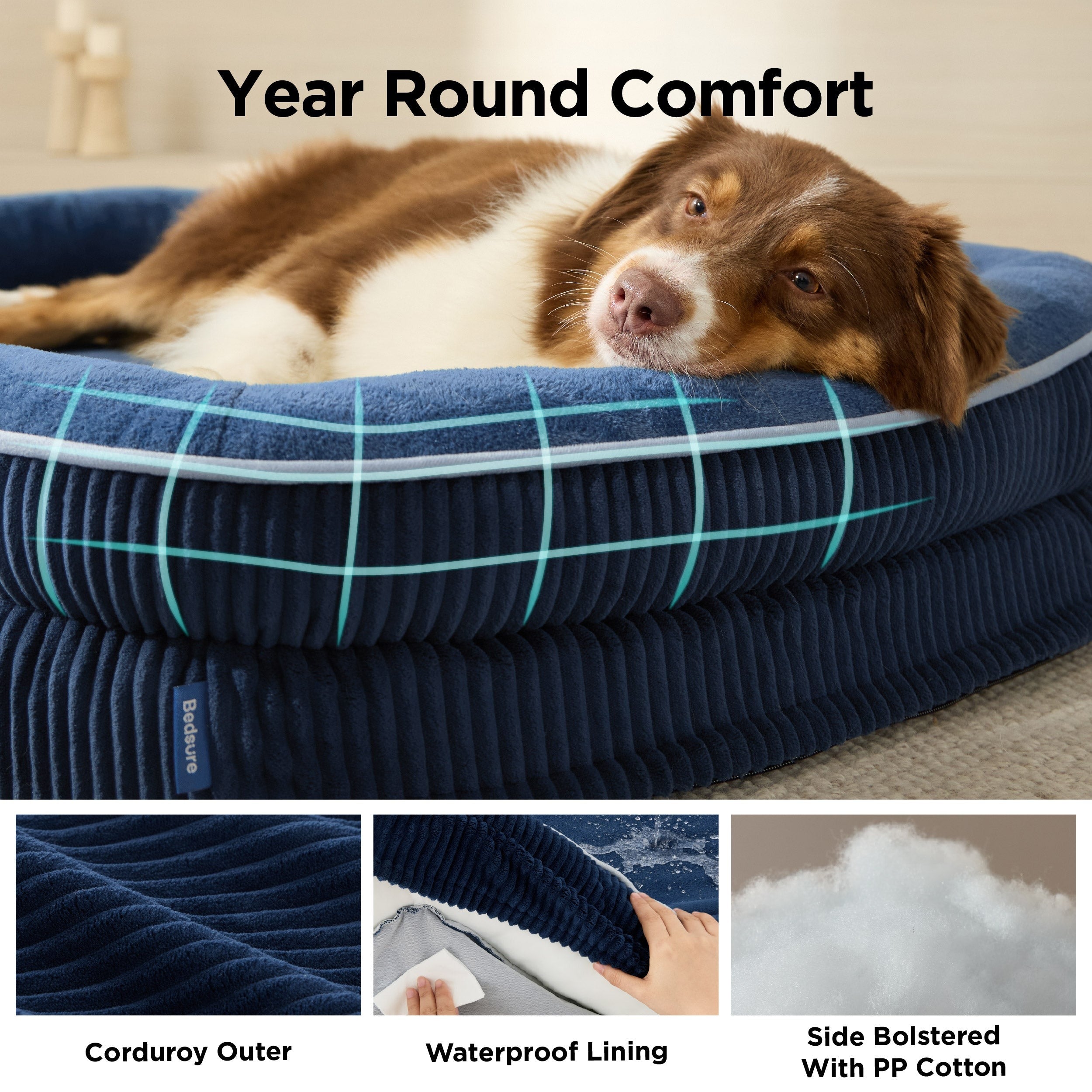 Oval Bolster Dog Bed