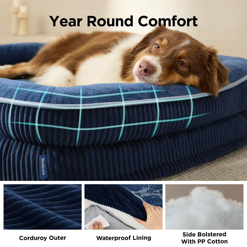 Oval Bolster Dog Bed