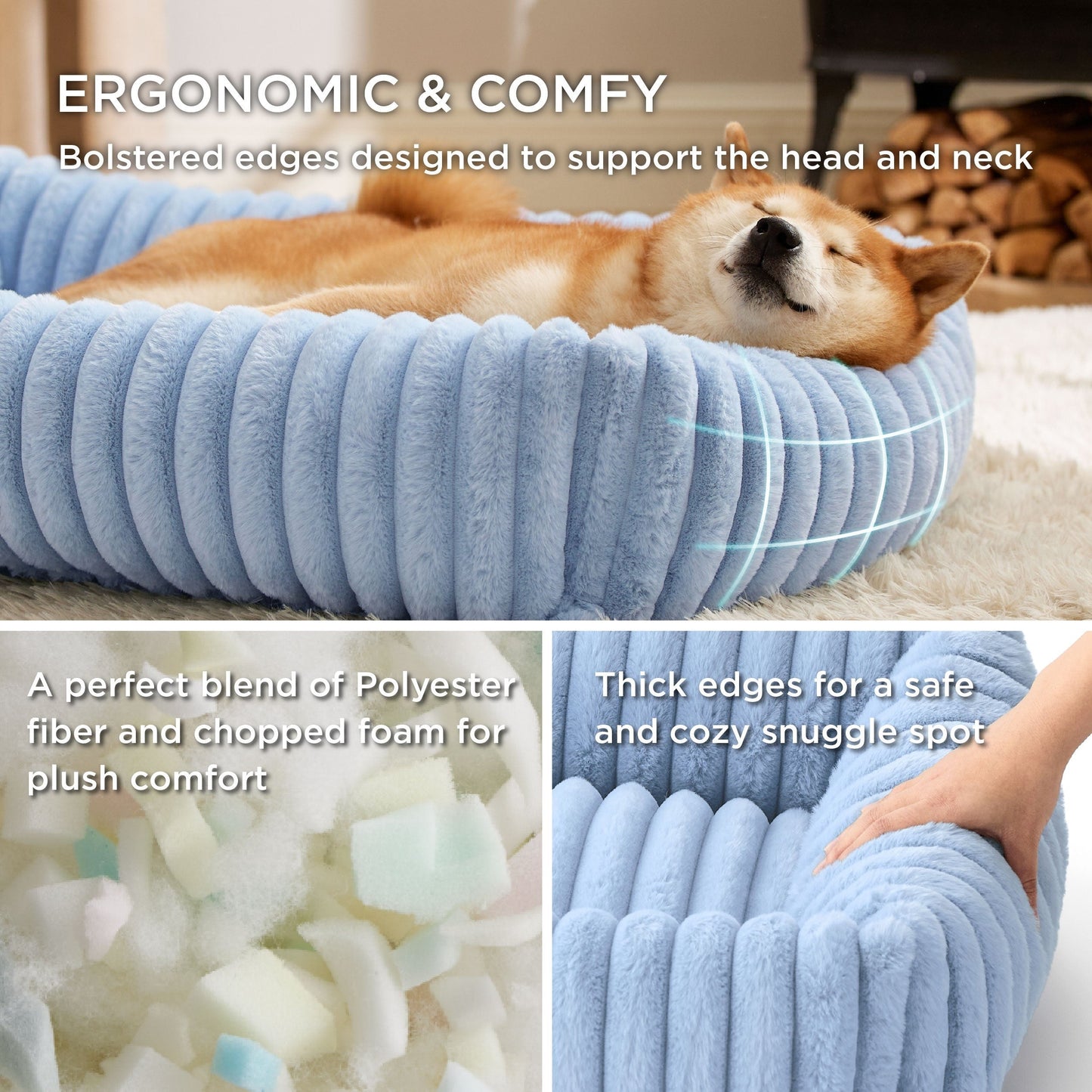 ComfyFleeceTM Rectangular Dog Bed
