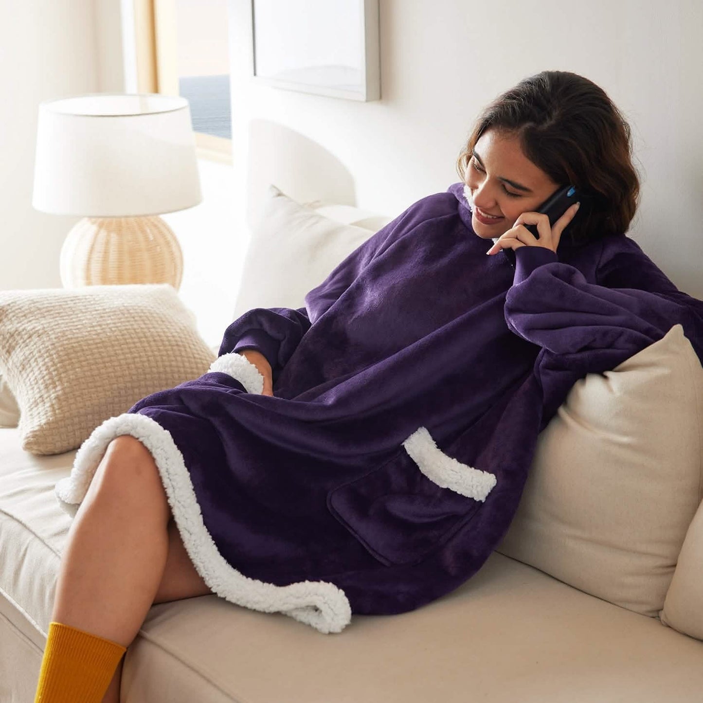 Sherpa Fleece Blanket Hoodie