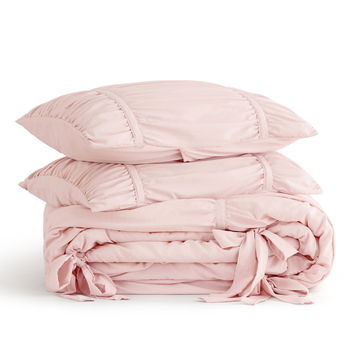 Ruched Bow Comforter Set
