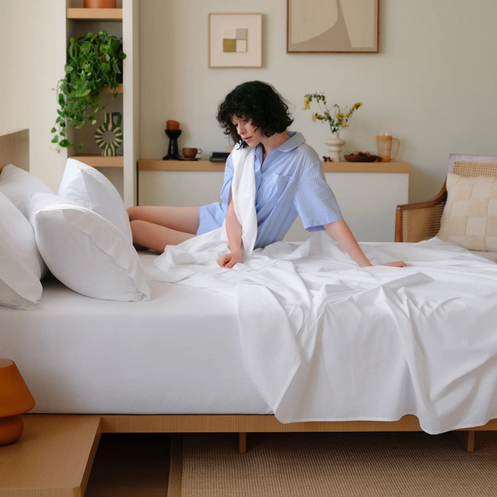 PureWovenTM 6-Piece Washed Cotton Sheet Set