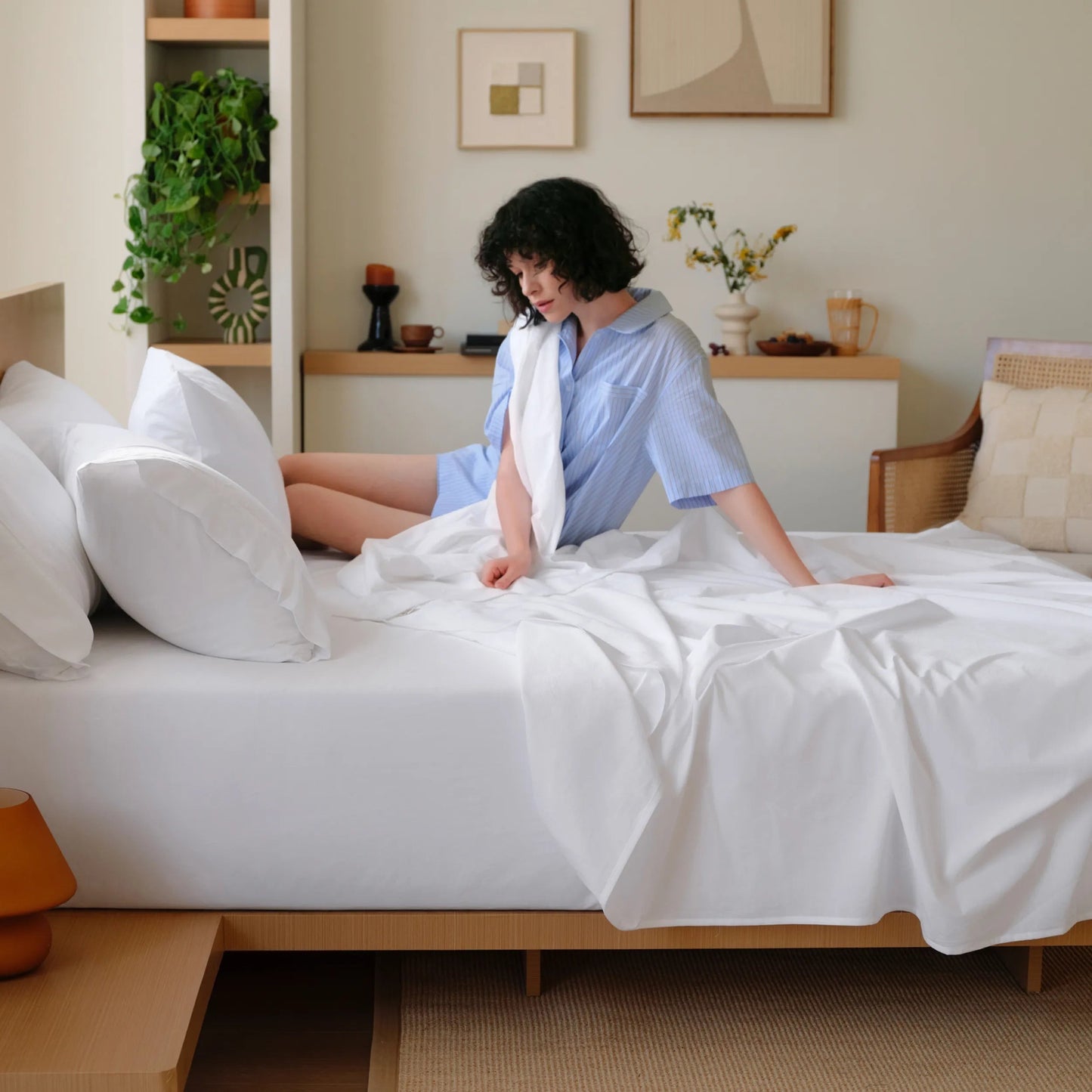 PureWovenTM 6-Piece Washed Cotton Sheet Set