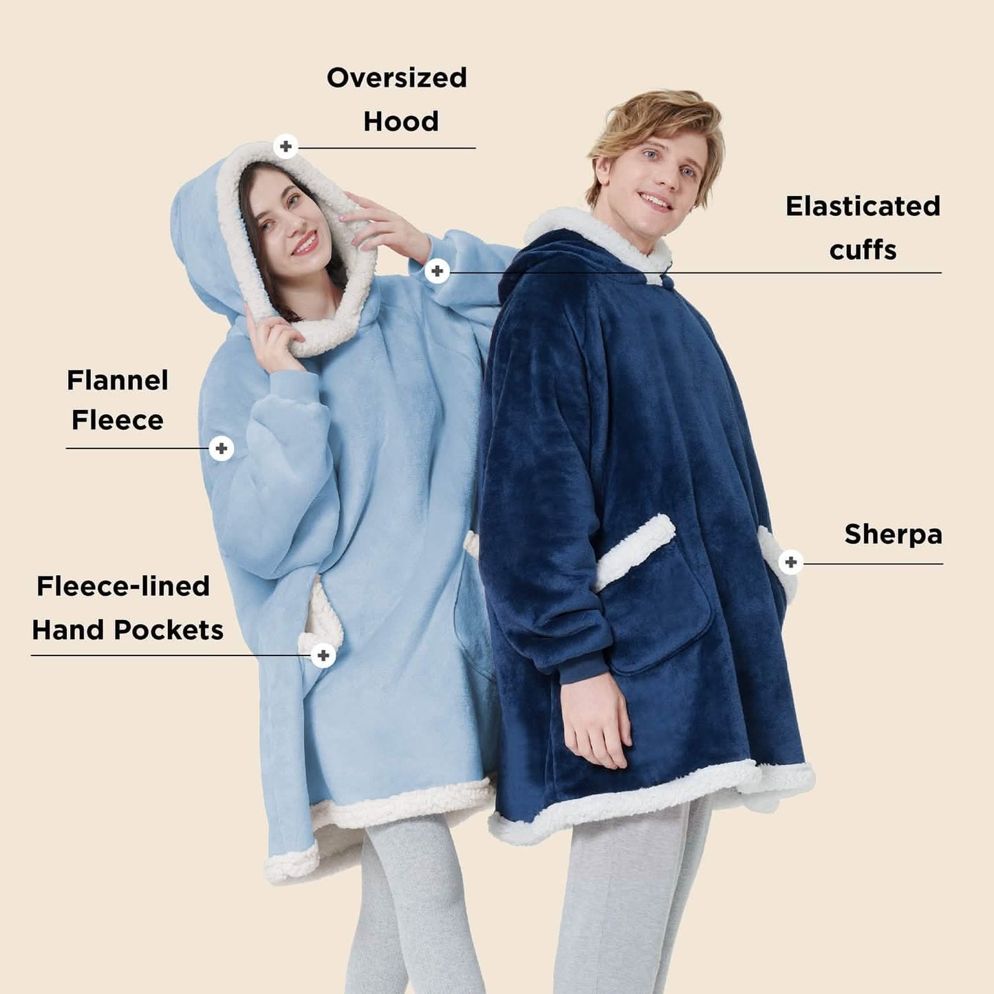 Sherpa Fleece Blanket Hoodie