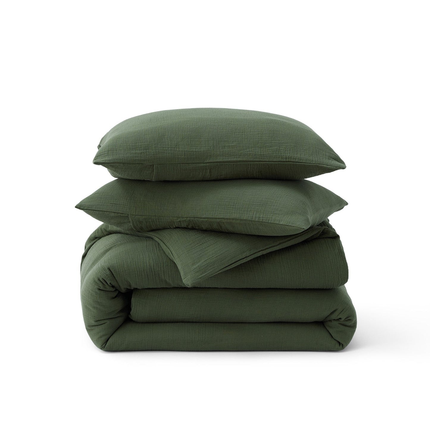 PureWovenTM Rayon From Bamboo Cotton Muslin Duvet Cover Set