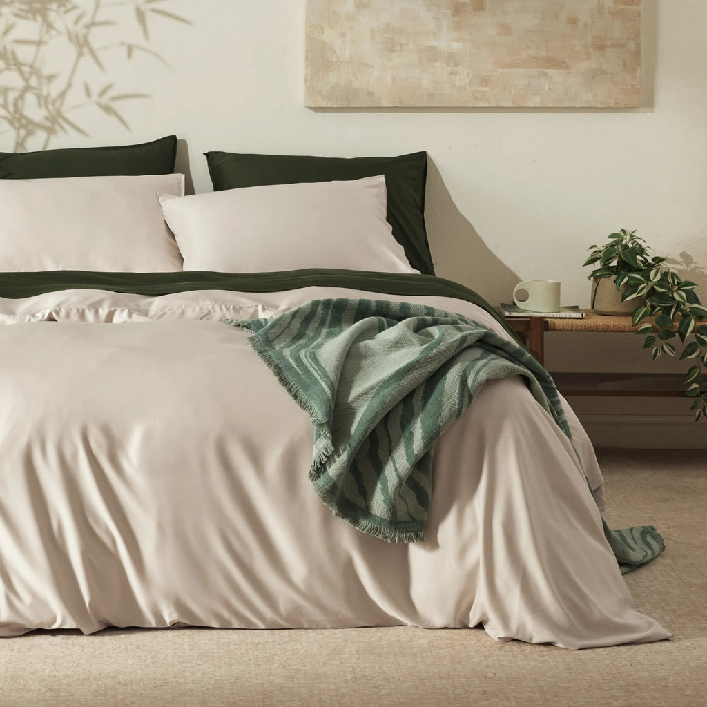 PureWovenTM Organically Grown Bamboo Viscose Duvet Cover Set