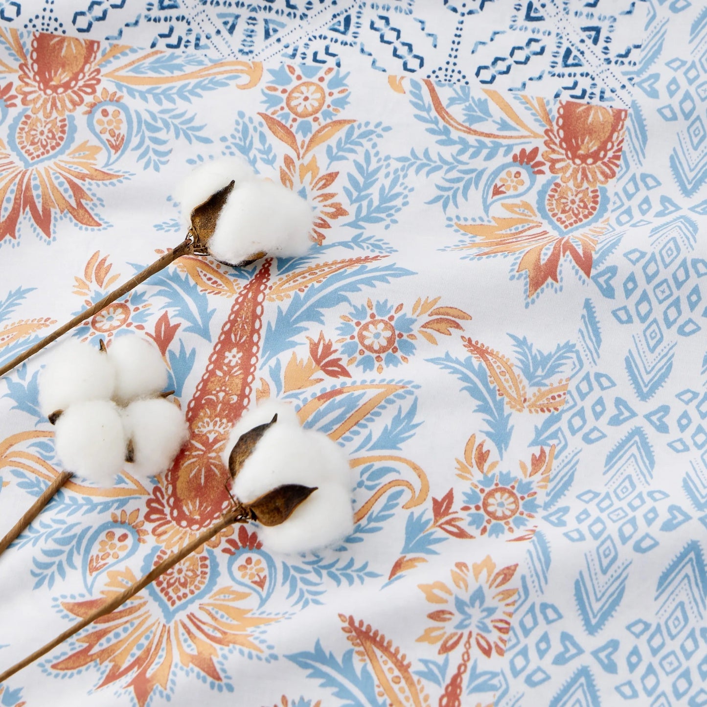 PureWovenTM 100% Cotton Patterned Duvet Cover Set