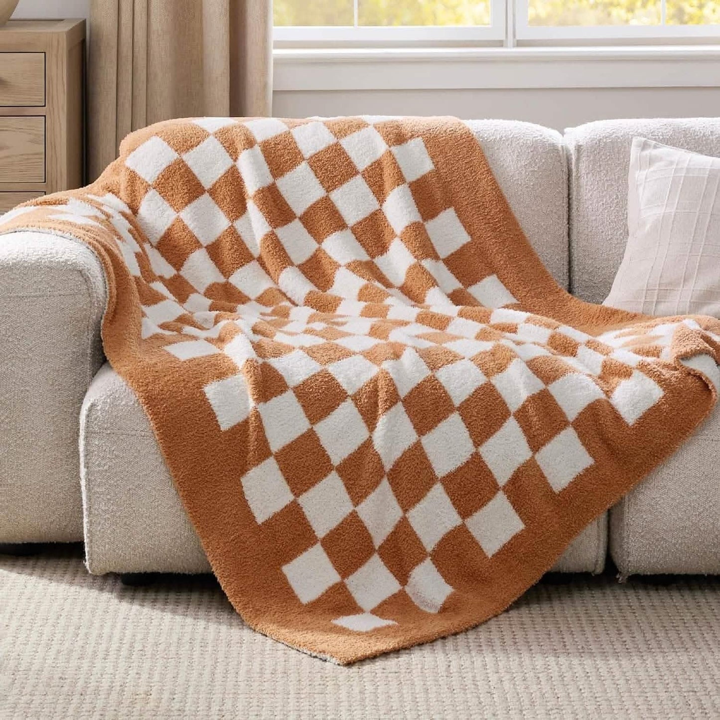 Super Soft Reversible Checkerboard Blanket