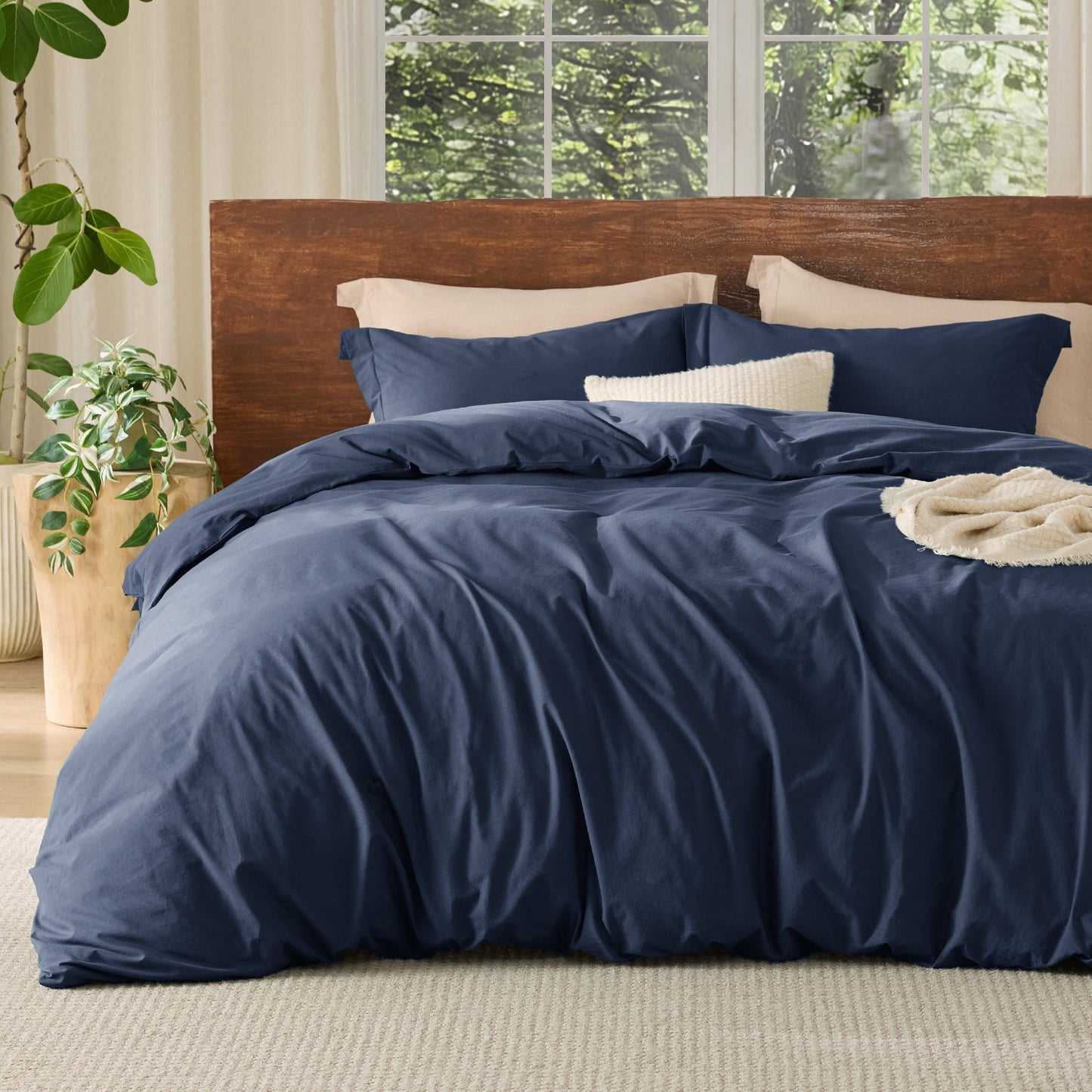 PureWovenTM Washed Cotton Duvet Cover Set