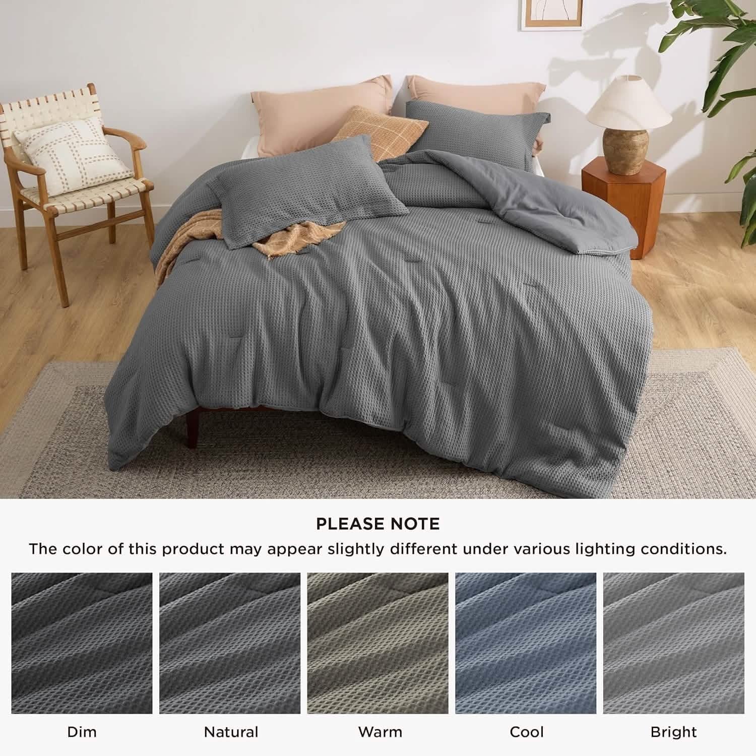 Classic Waffle Weave Comforter Set