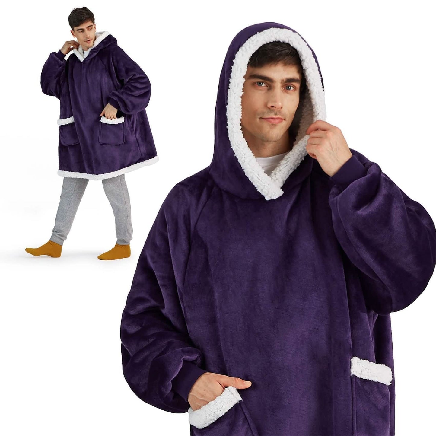 Sherpa Fleece Blanket Hoodie
