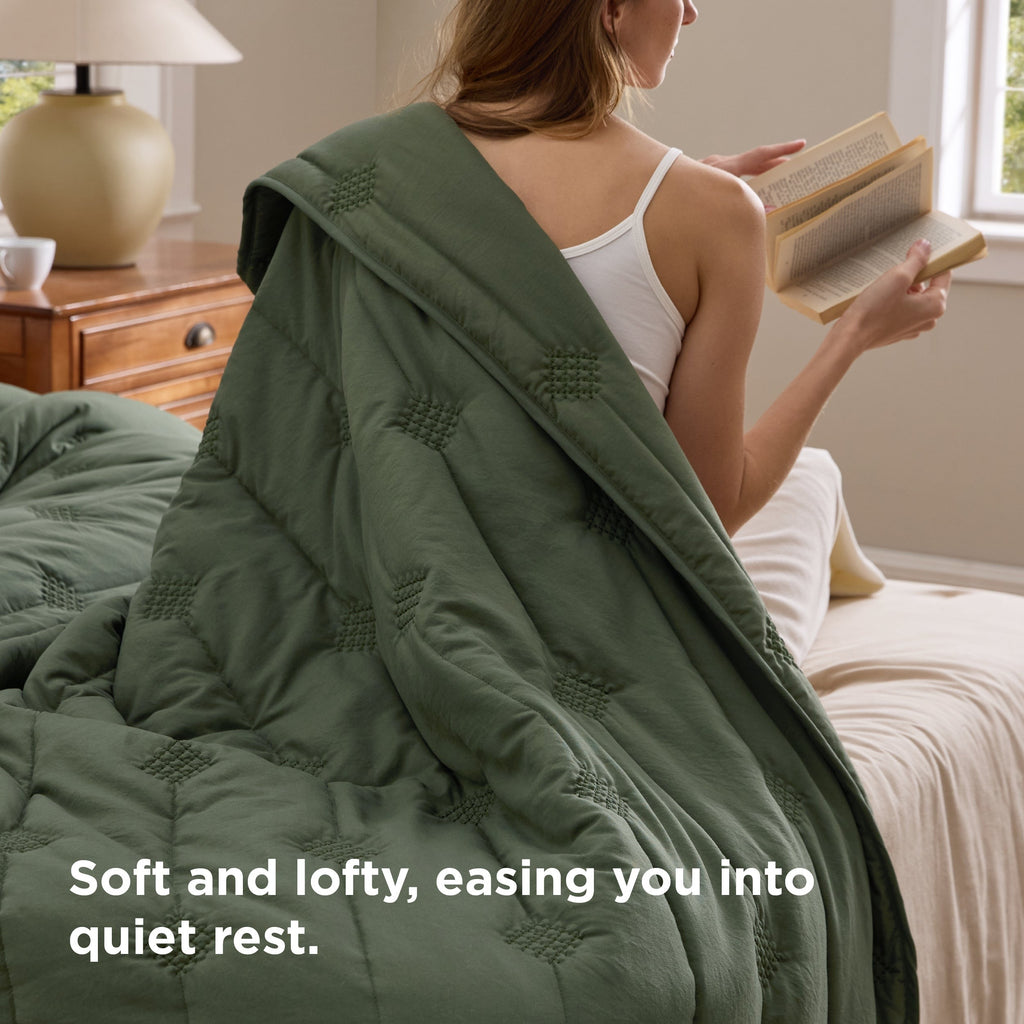 Prewashed Diamond Quilt Set