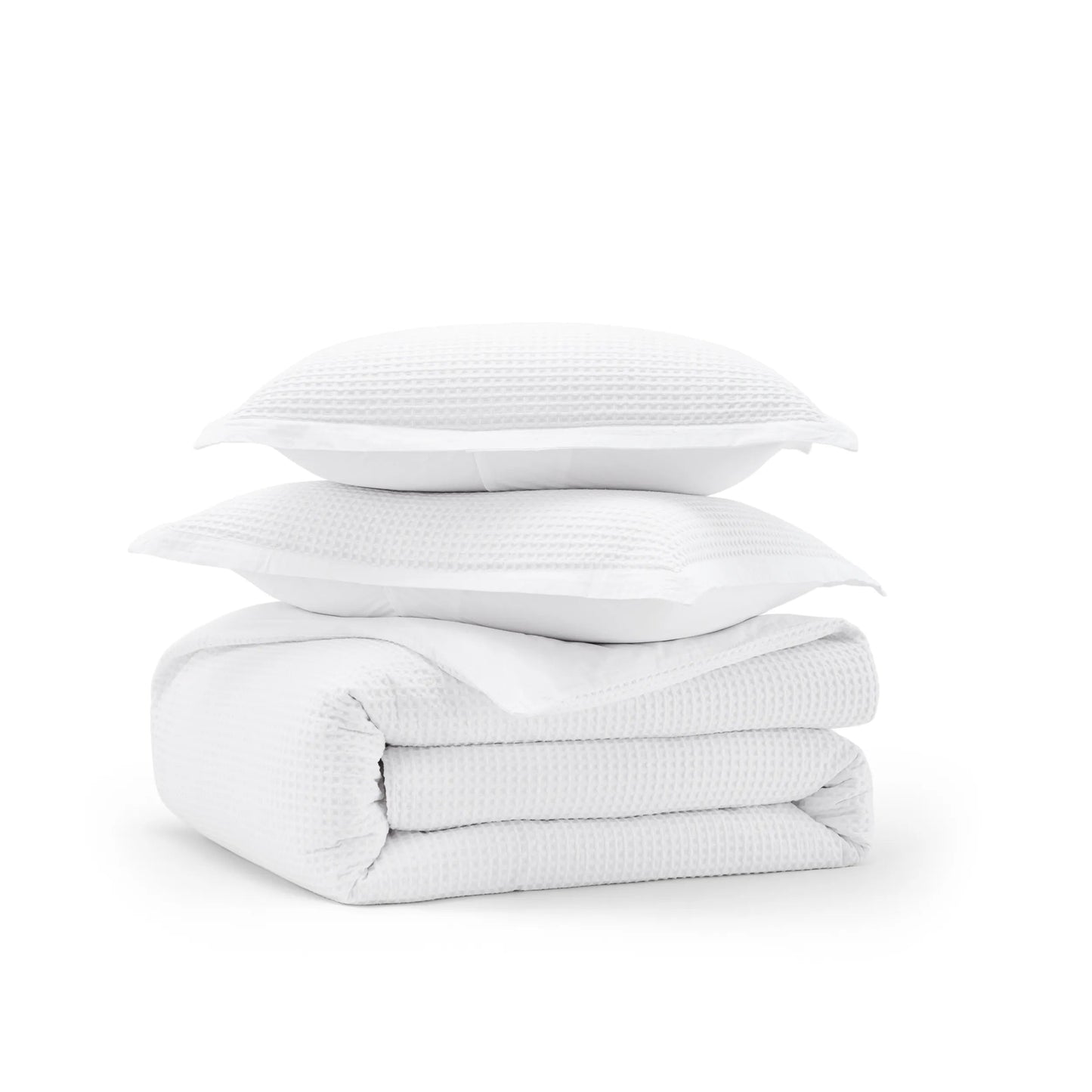 PureWovenTM Cotton Waffle Weave Duvet Cover Set