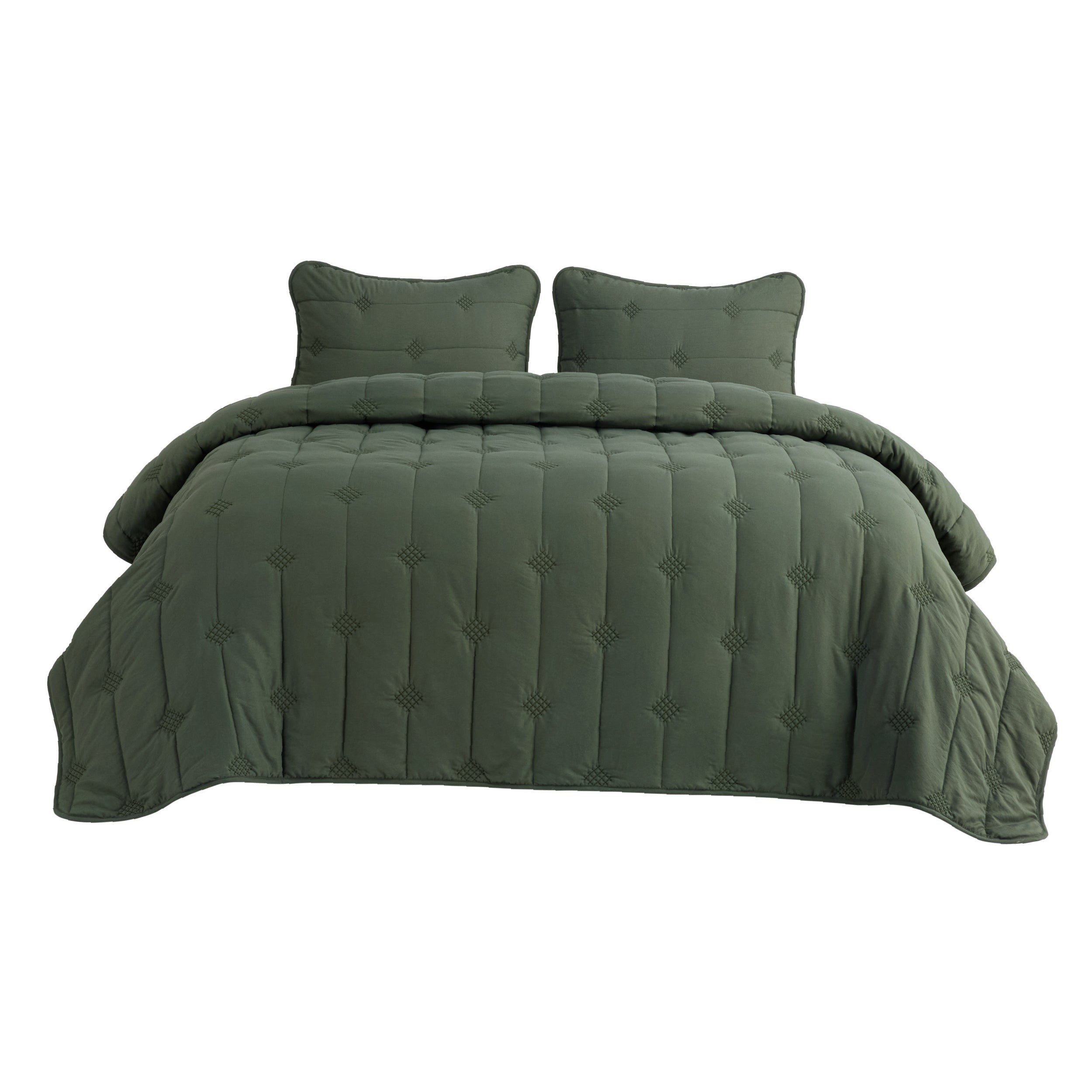 Prewashed Diamond Quilt Set