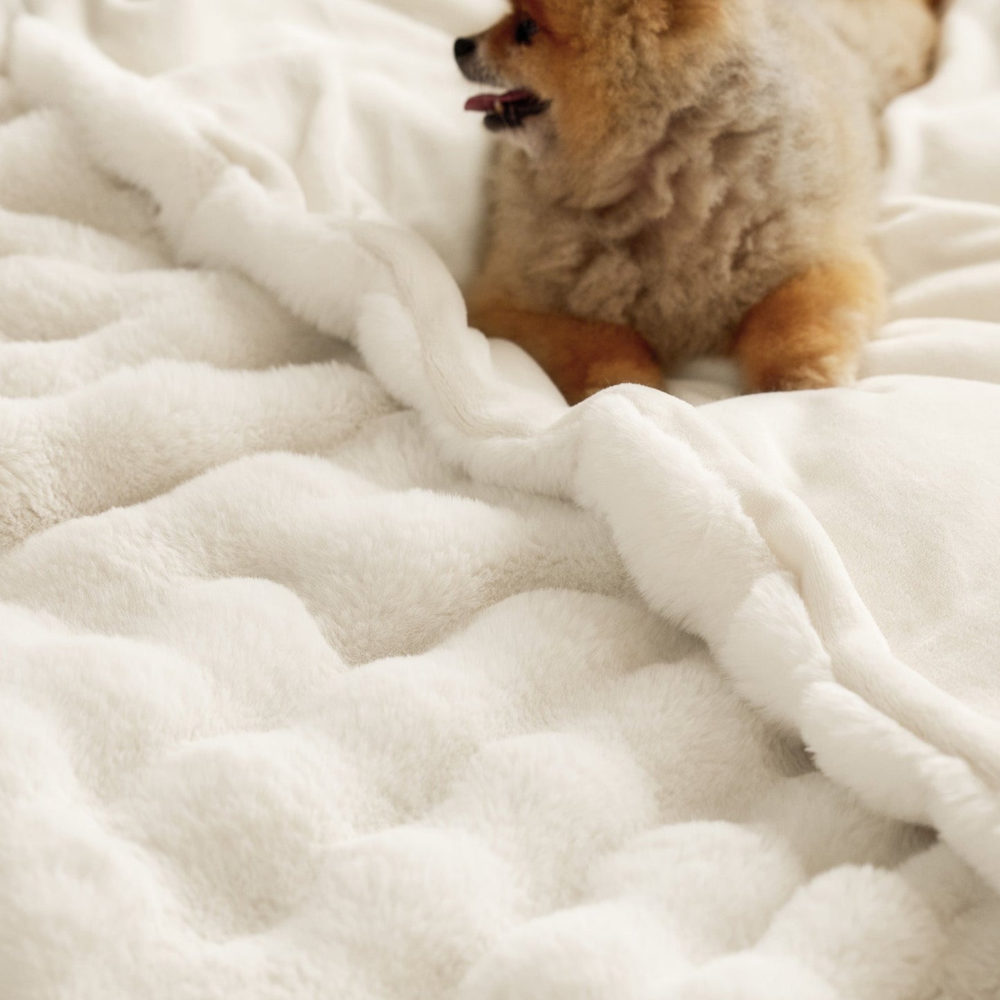 Bubble Faux Fur Blanket