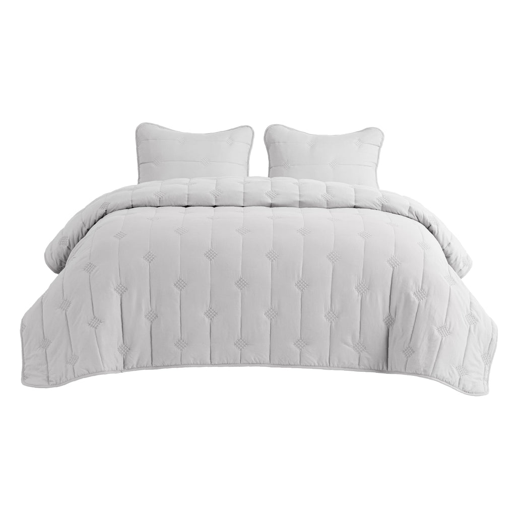 Prewashed Diamond Quilt Set