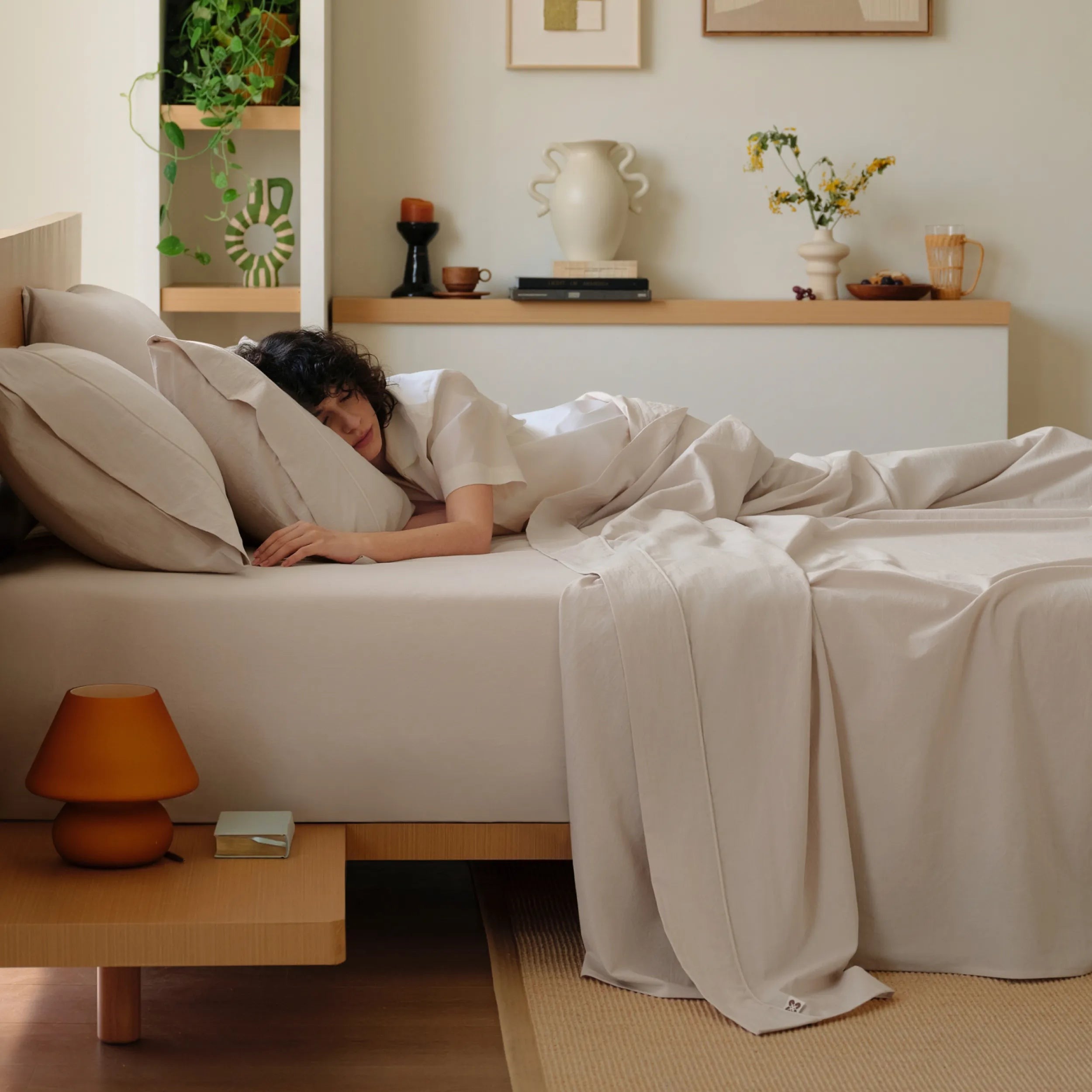PureWovenTM 6-Piece Washed Cotton Sheet Set