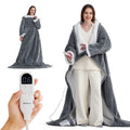 Full-body Sherpa Fleece Heated Blanket Hoodie