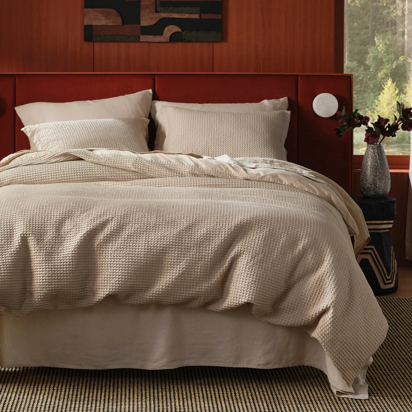 PureWovenTM Cotton Waffle Weave Duvet Cover Set