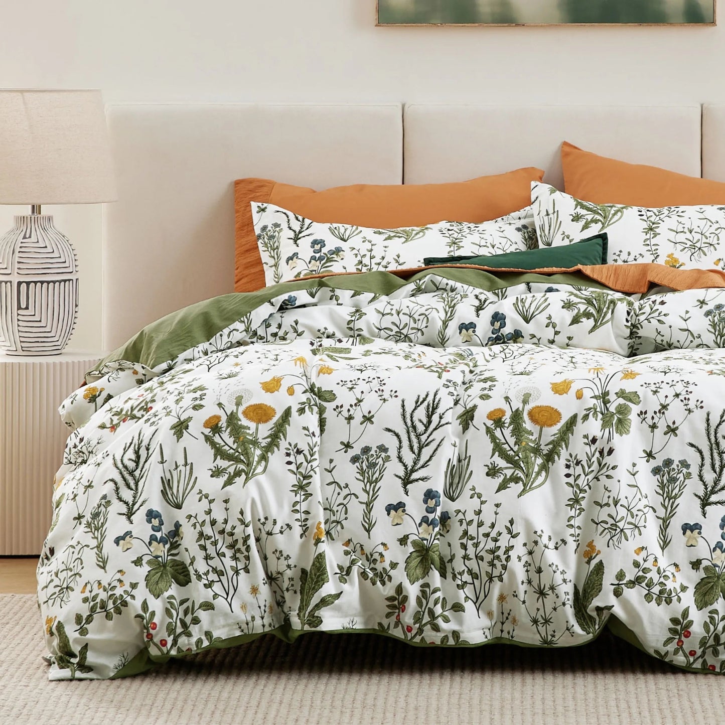 PureWovenTM 100% Cotton Patterned Duvet Cover Set