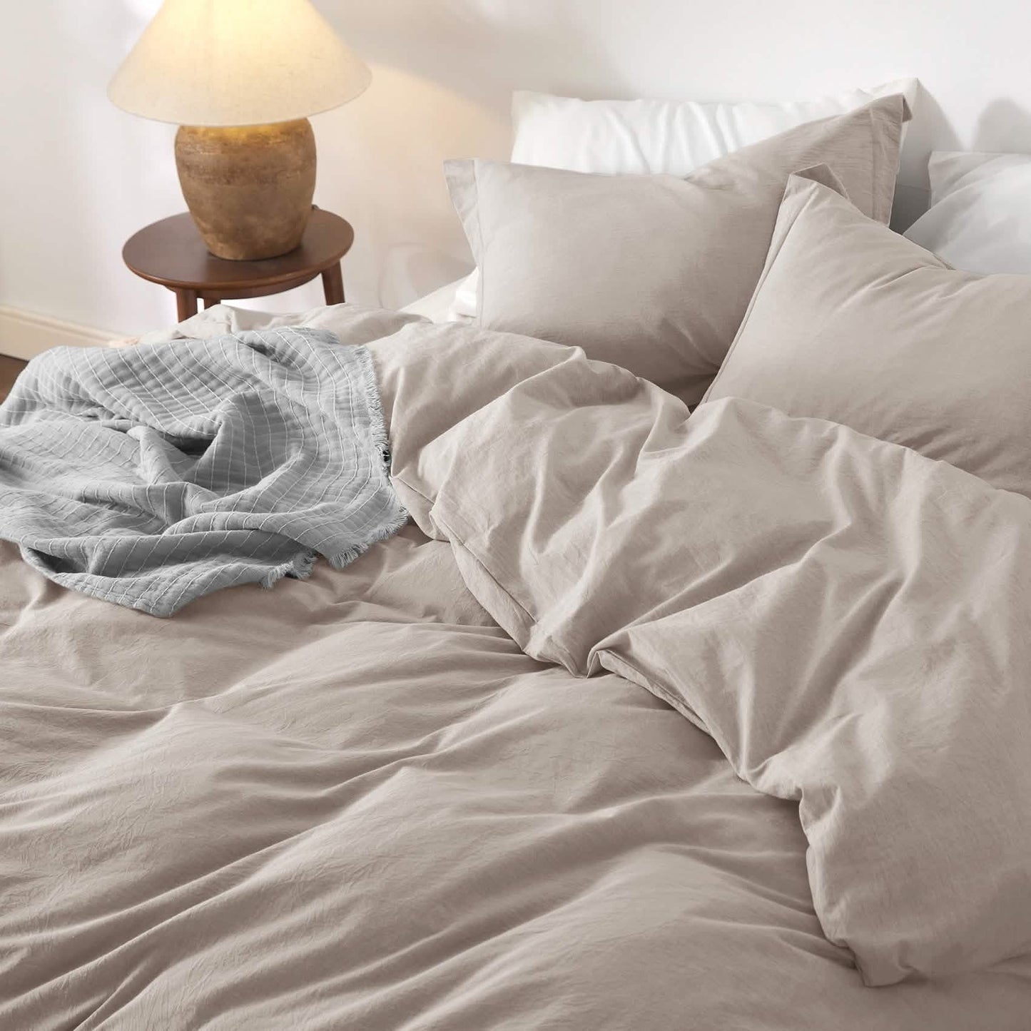 PureWovenTM Washed Cotton Duvet Cover Set