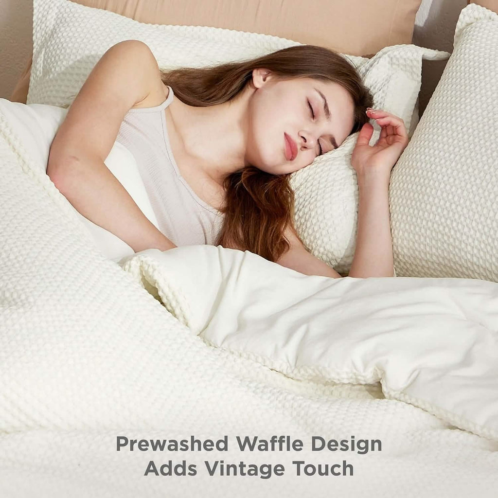 Classic Waffle Weave Comforter Set