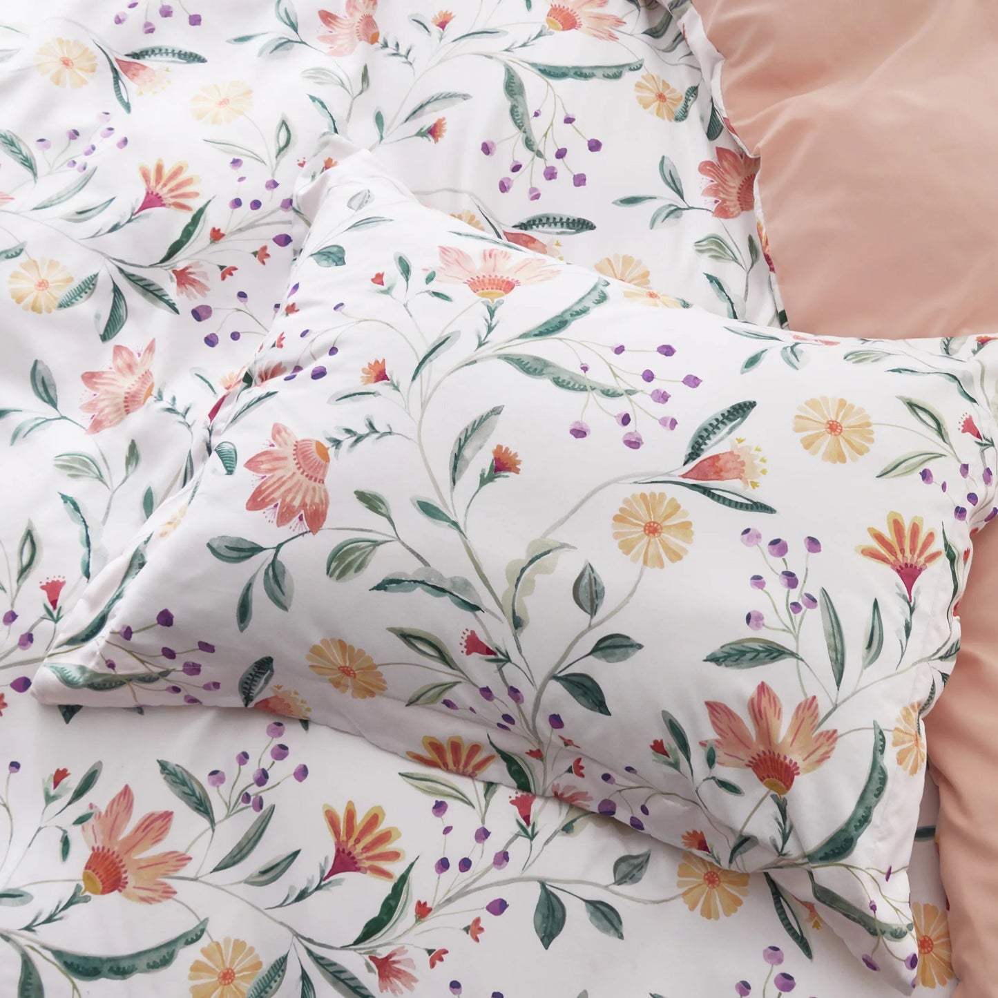 Reversible Pale Duvet Cover Set