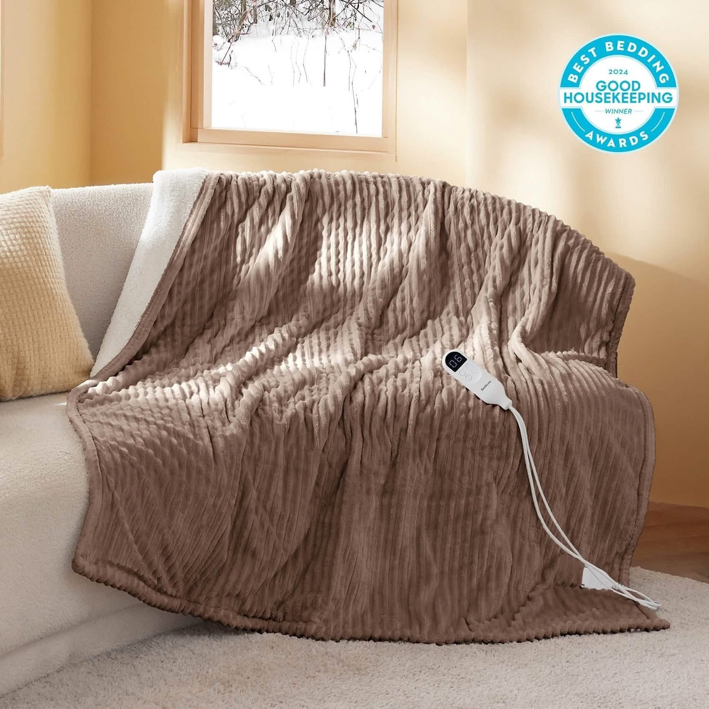 Ribbed Heated Blanket