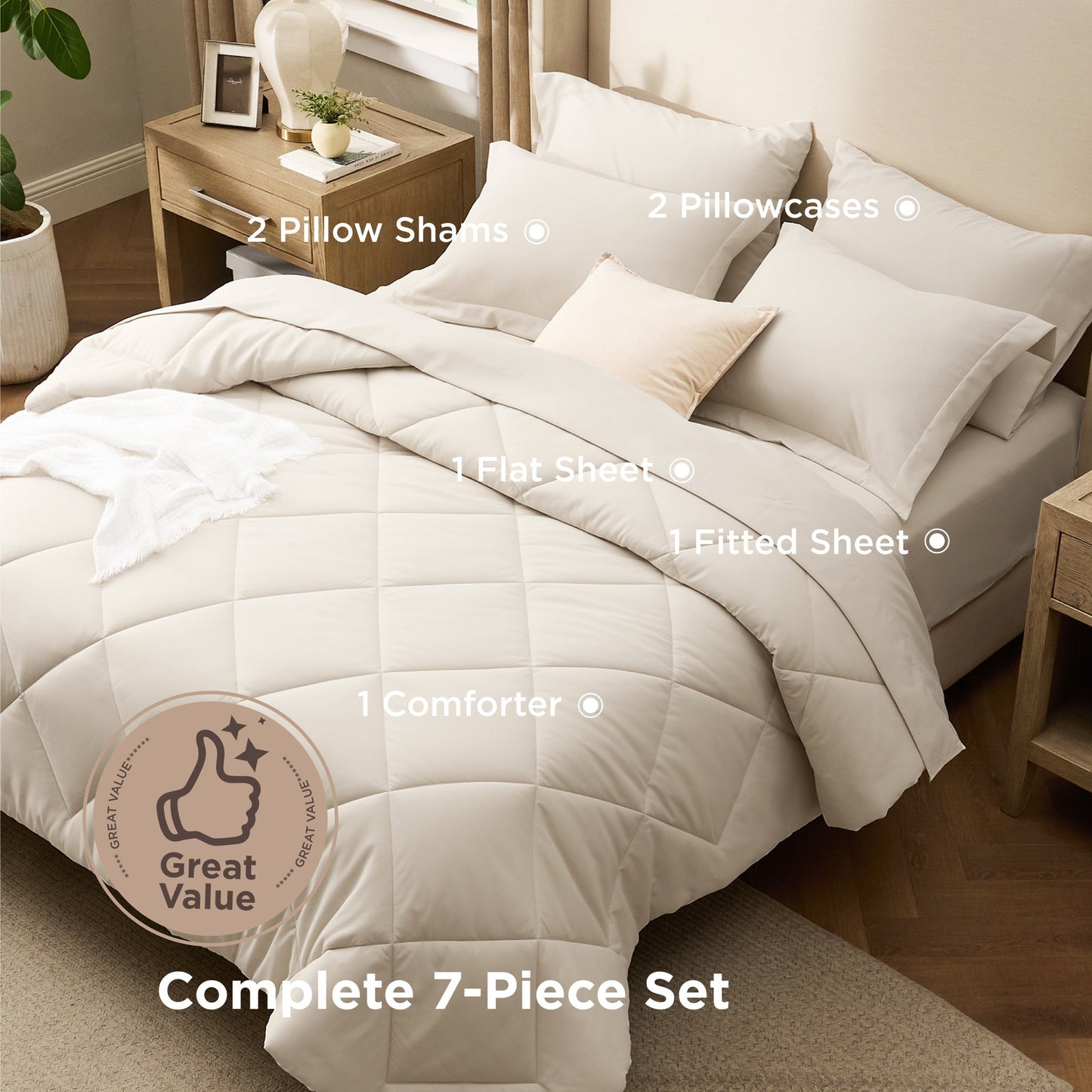 Diamond Quilted Bed-in-a-bag