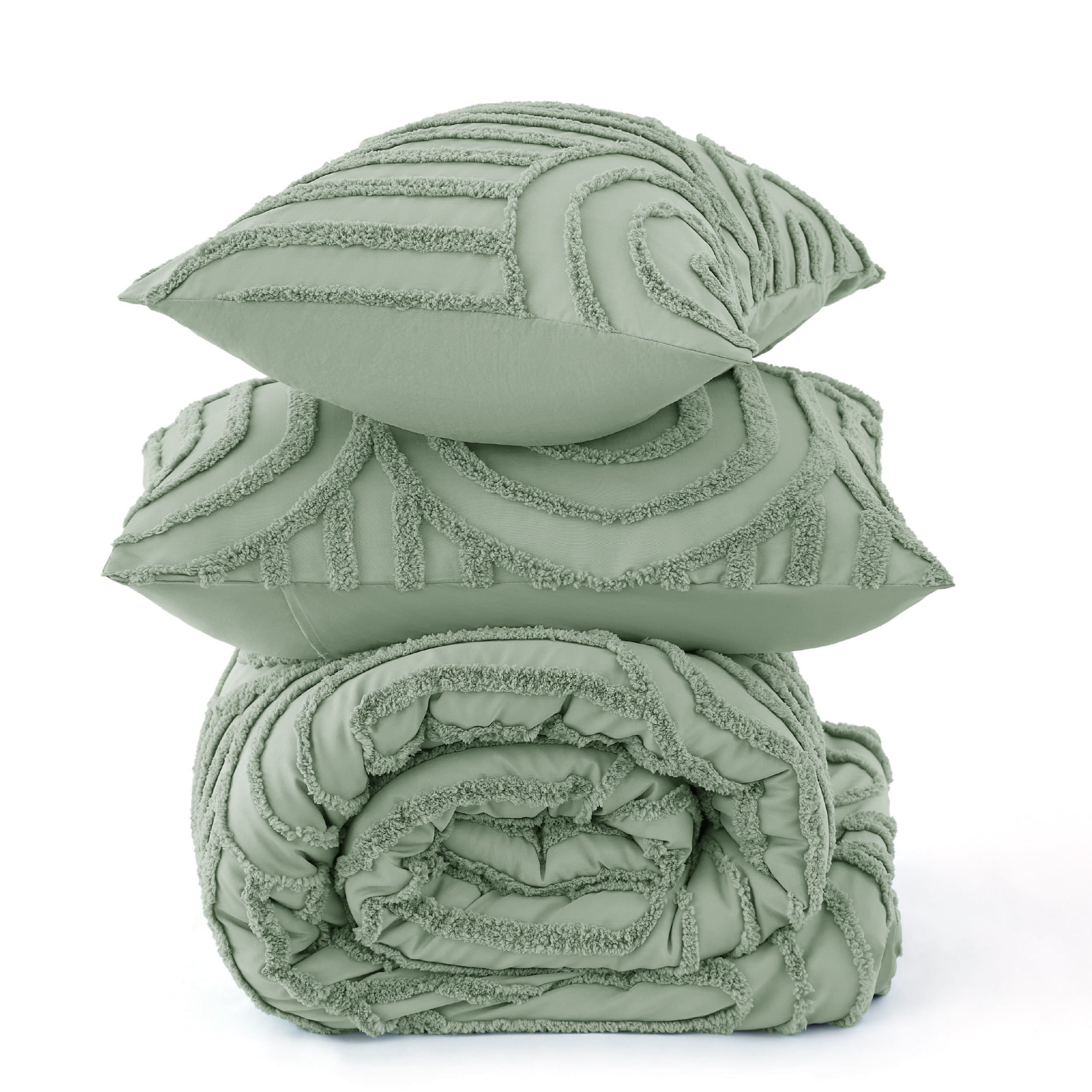 Fluffy Arch Tufted Comforter Set