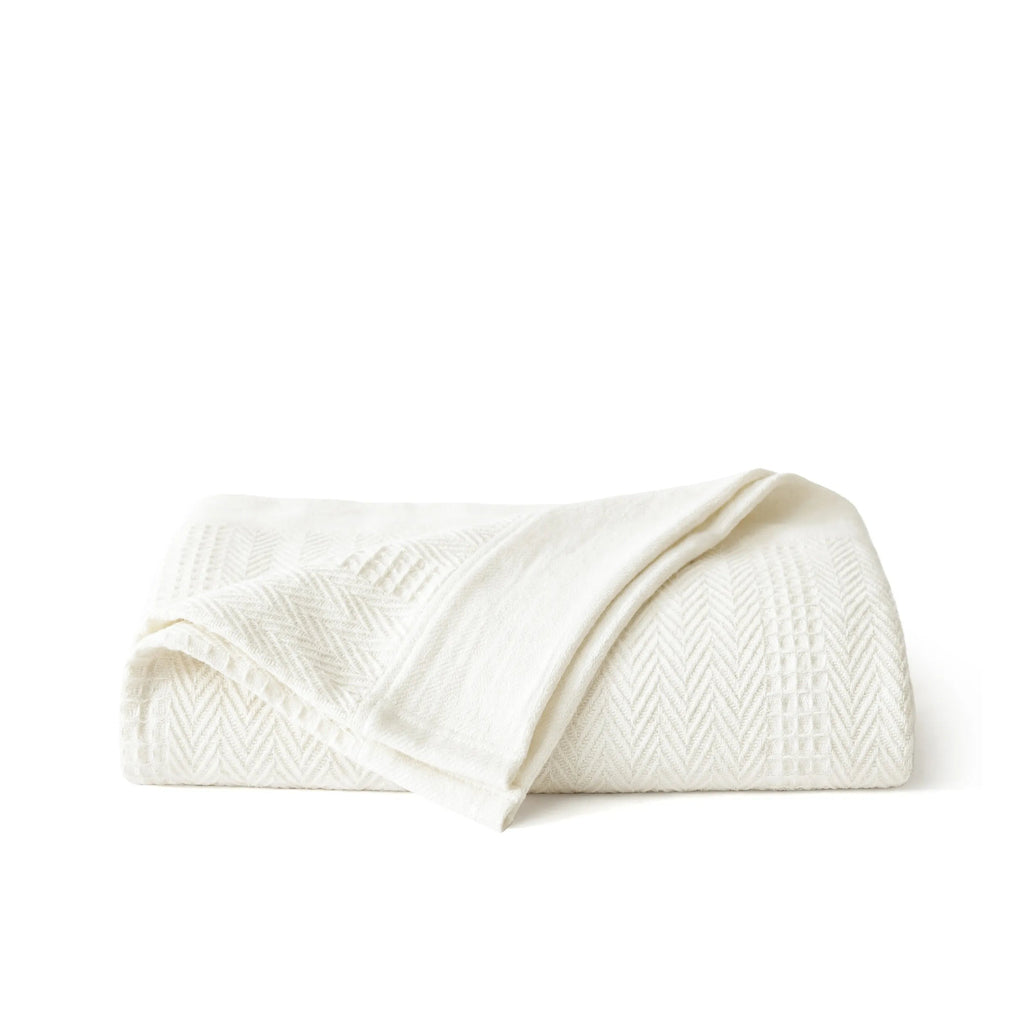 PureWovenTM Organic Cotton Waffle Herringbone Blanket