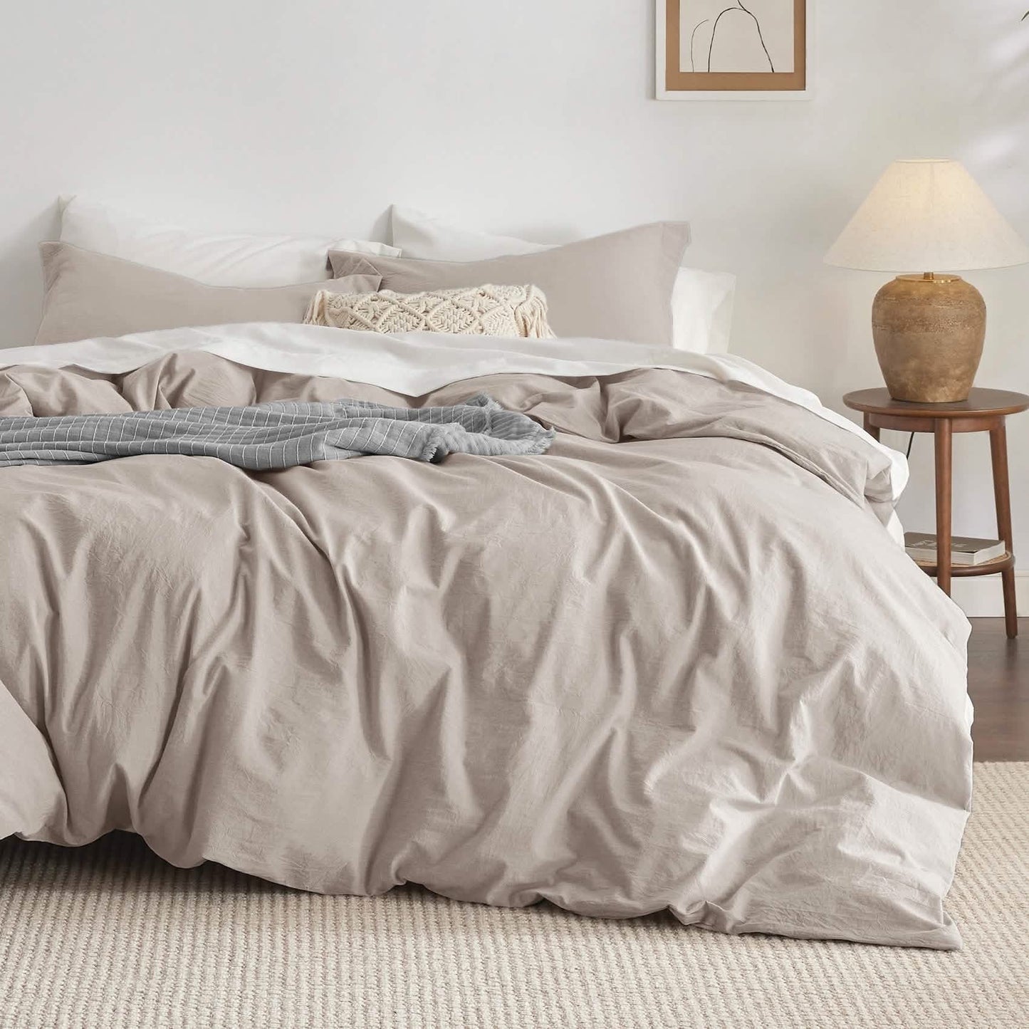 PureWovenTM Washed Cotton Duvet Cover Set
