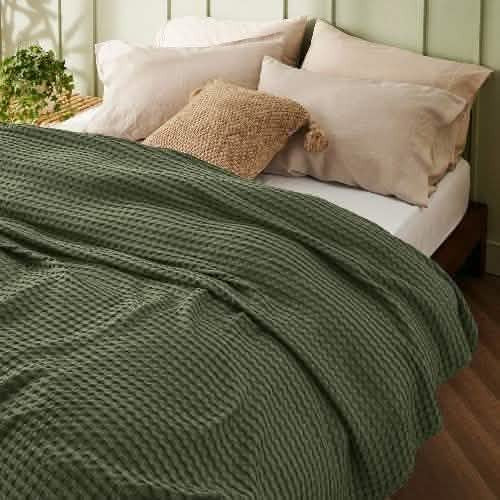 Rayon Derived From Bamboo Waffle Blanket