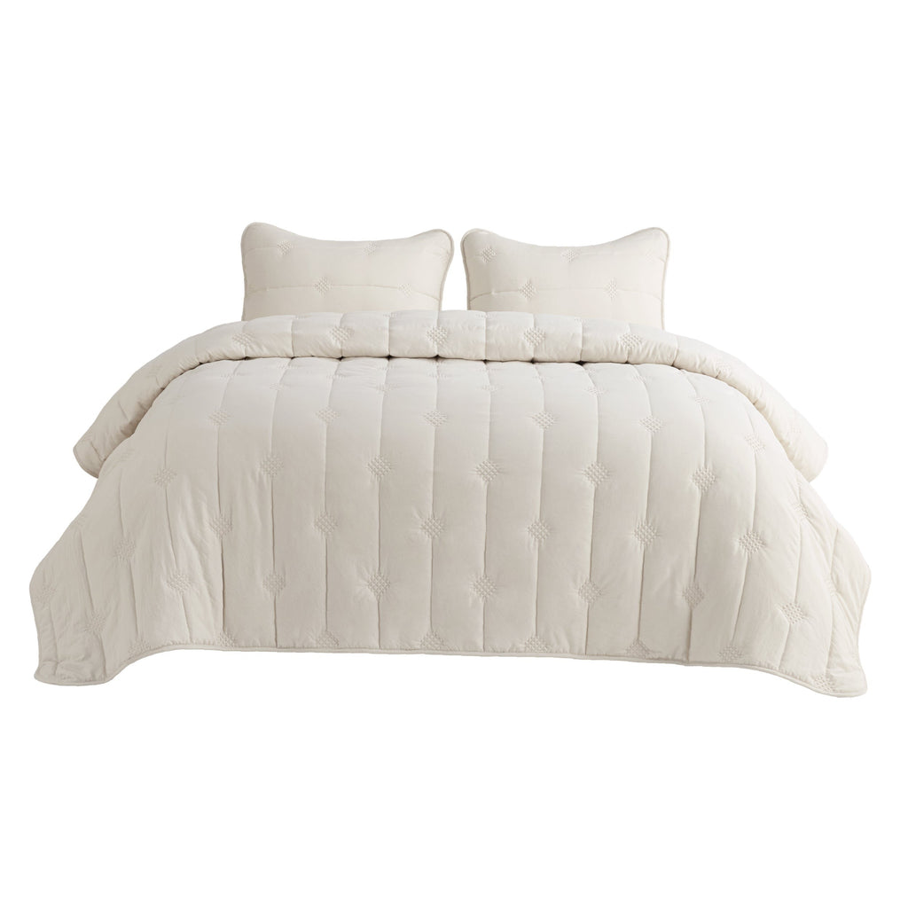 Prewashed Diamond Quilt Set
