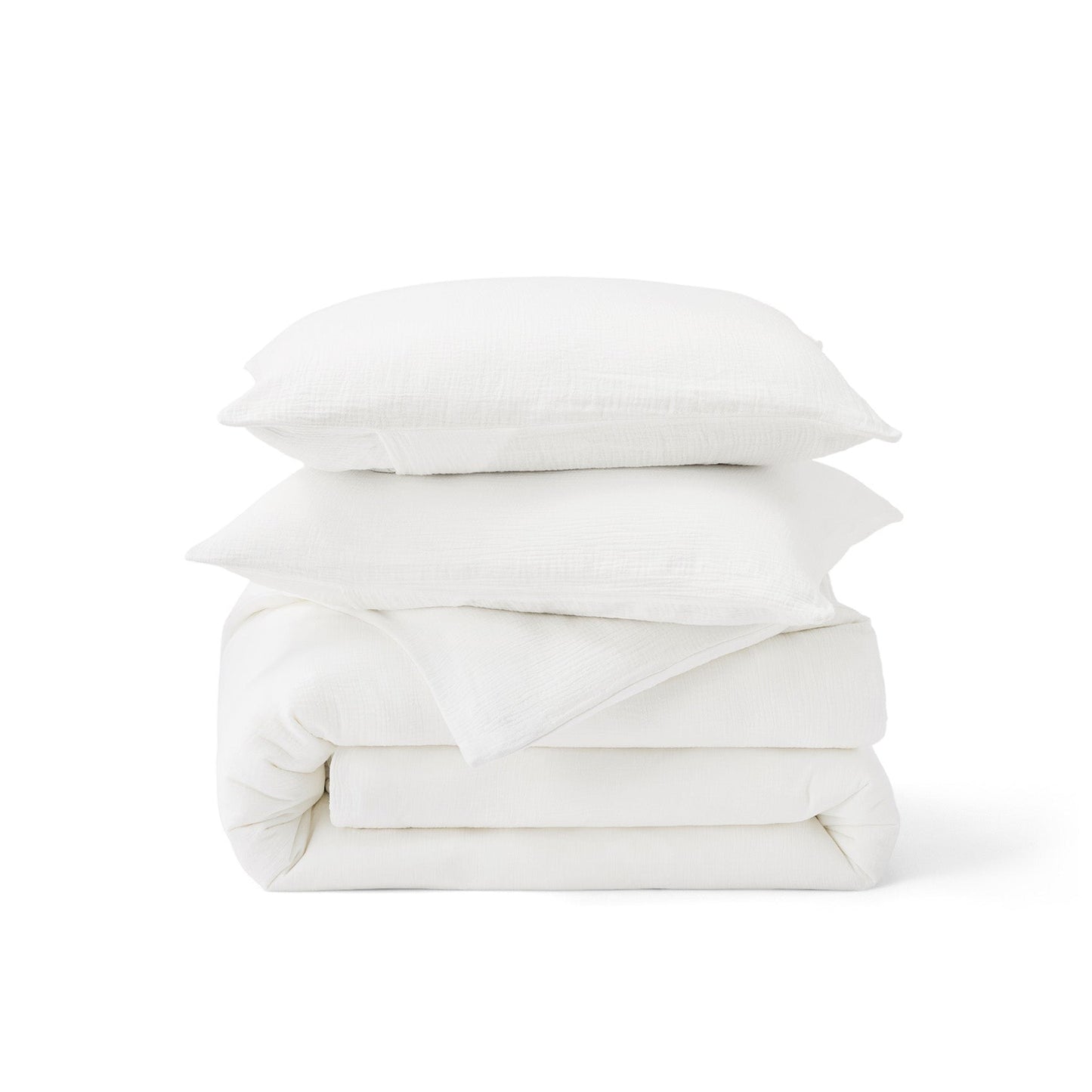 PureWovenTM Rayon From Bamboo Cotton Muslin Duvet Cover Set