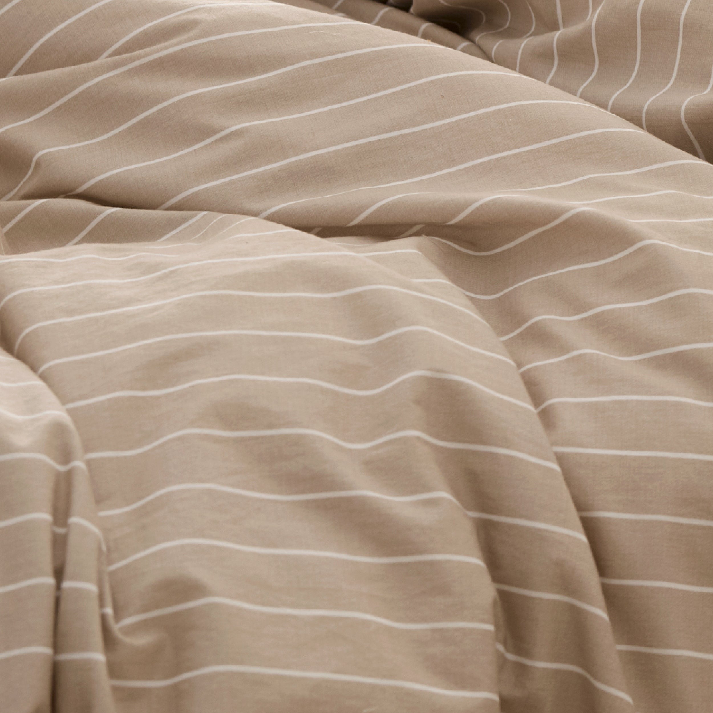 Striped Washed Cotton Duvet Cover Set