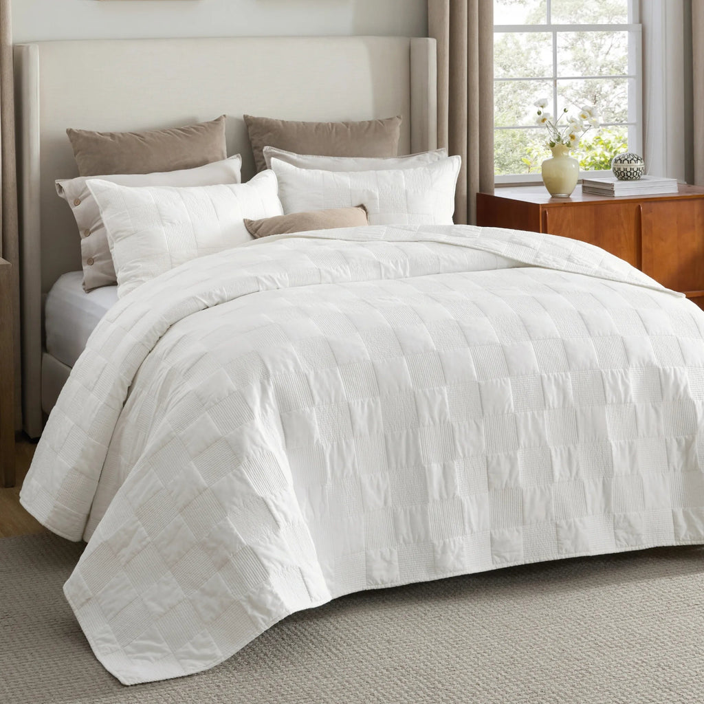 Cotton Checkered Quilted Set