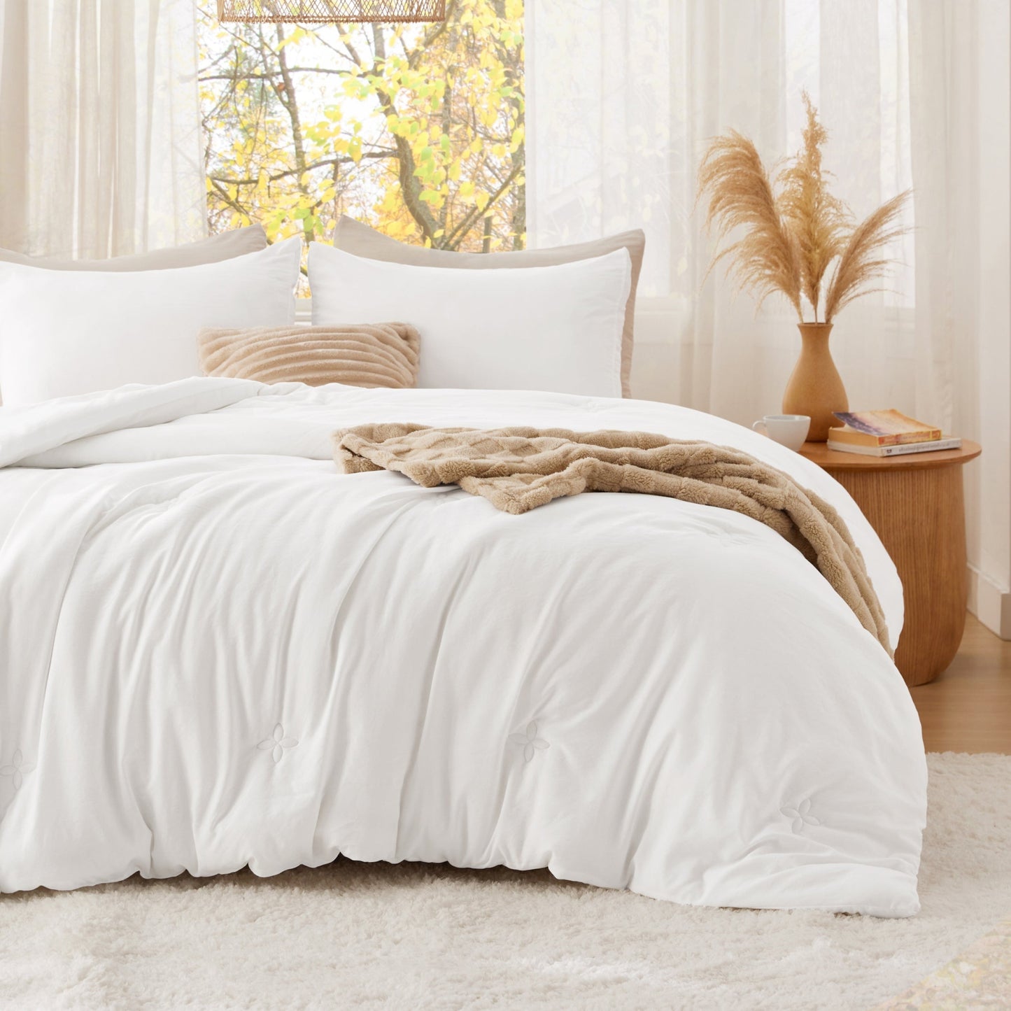 Textured Quilted Comforter Set