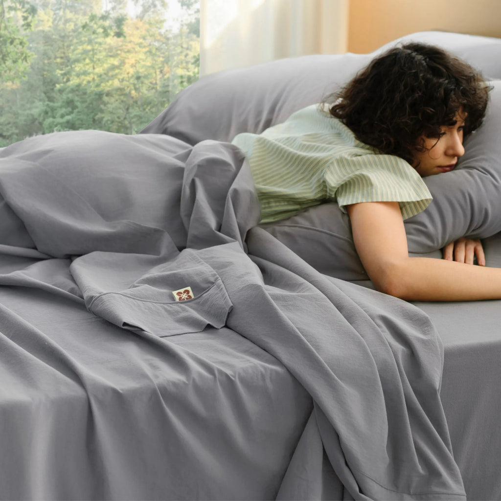 PureWovenTM 6-Piece Washed Cotton Sheet Set