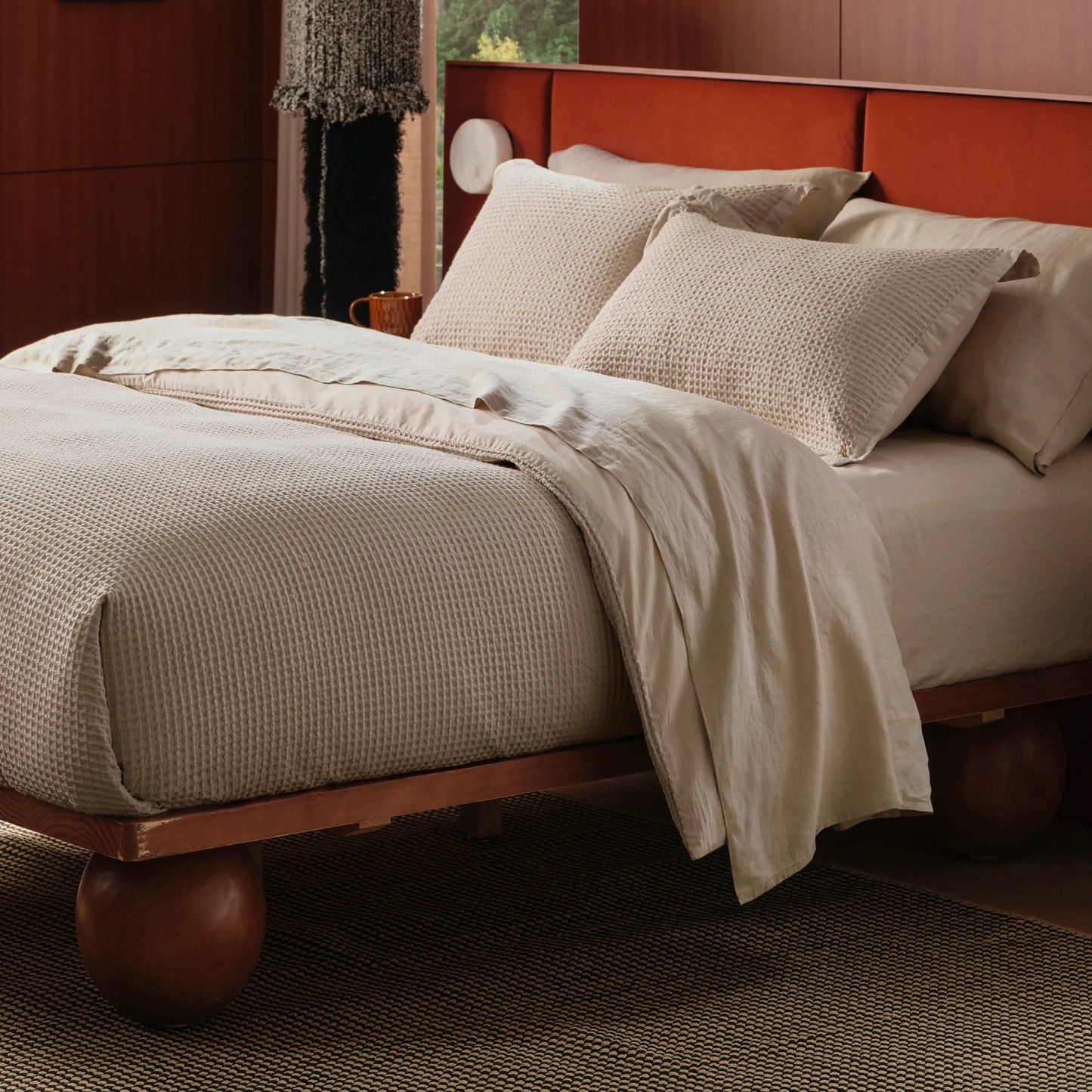 PureWovenTM Cotton Waffle Weave Duvet Cover Set