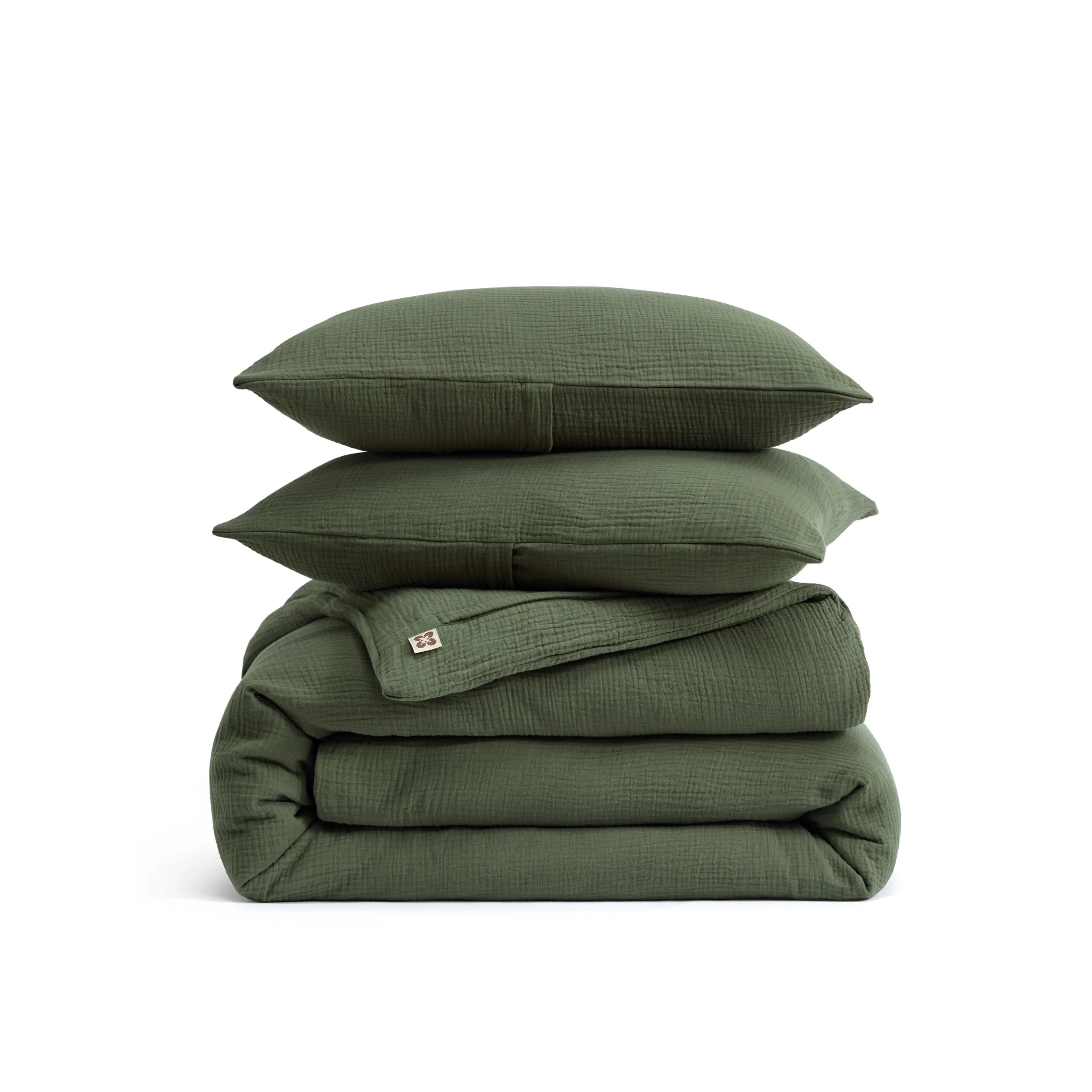 PureWovenTM Triple-Layer Cotton Gauze Duvet Cover Set