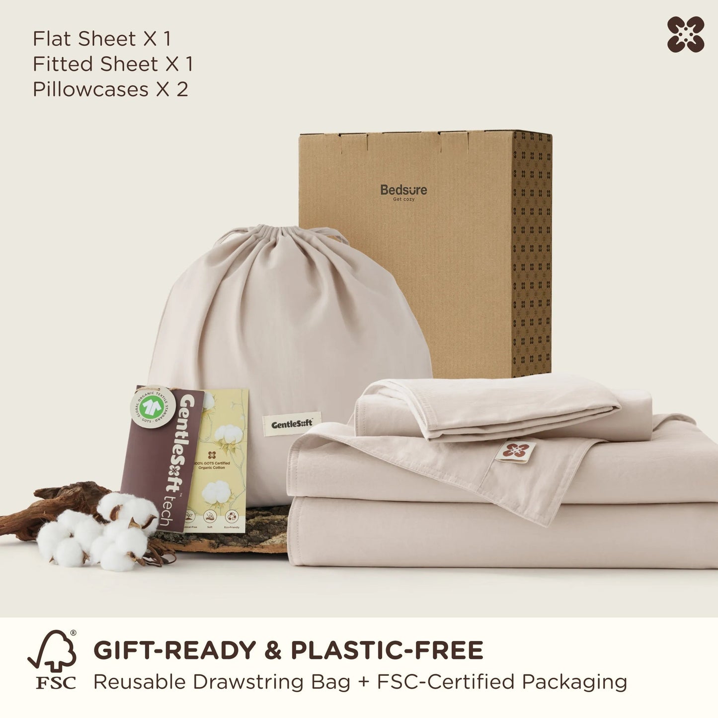 PureWovenTM Organic Cotton Duvet Cover Set