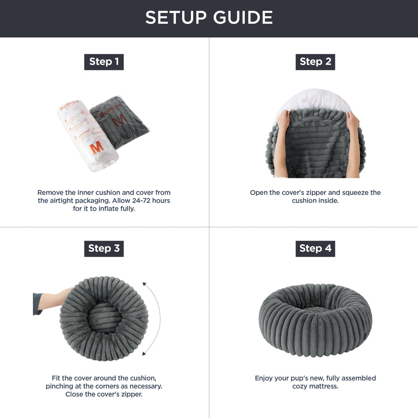 ComfyFleeceTM Donut Dog Bed