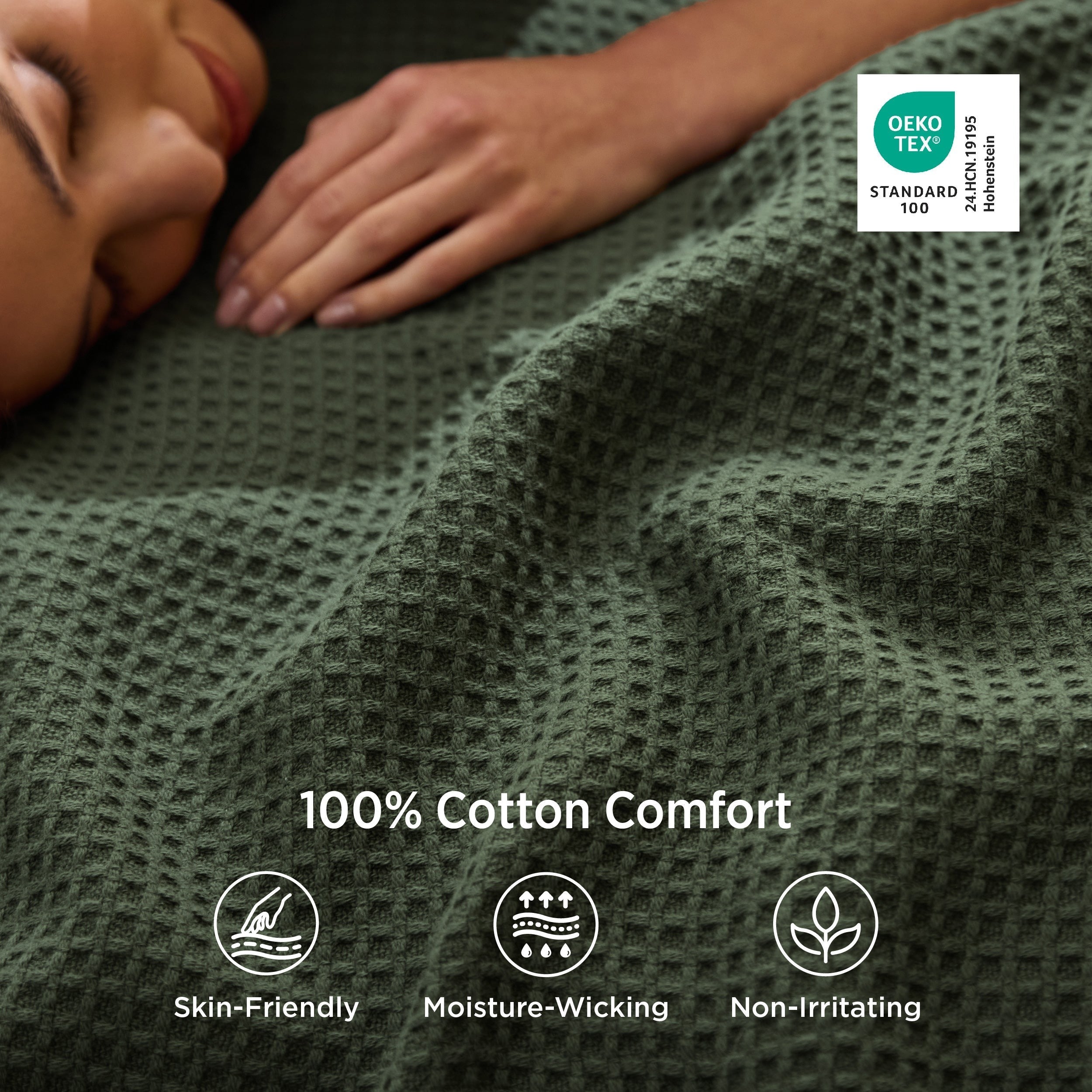 Pure Cotton Basket Weave Blanket