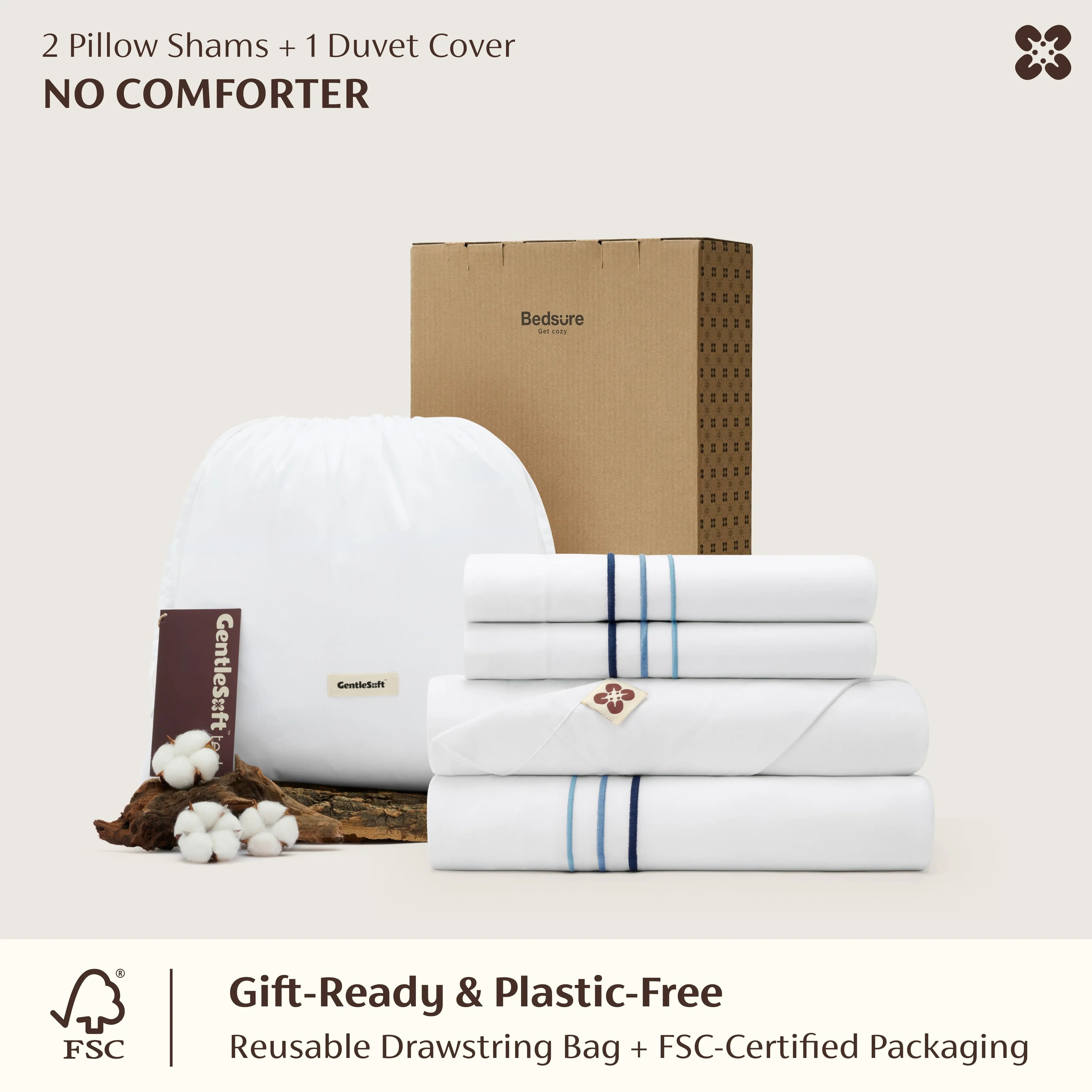 PureWovenTM Giza Egyptian Cotton Duvet Cover Set